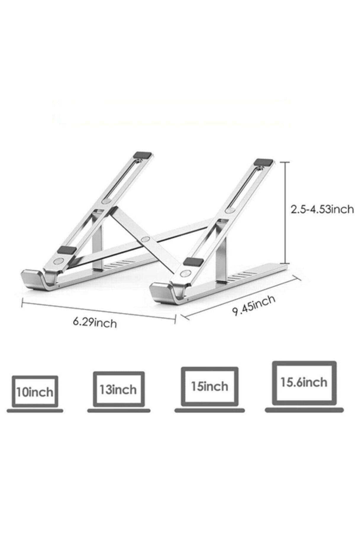 Alüminyum Laptop Macbook Notebook Standı Katlanabilir Ayarlı YÜKSEK KALİTE 4