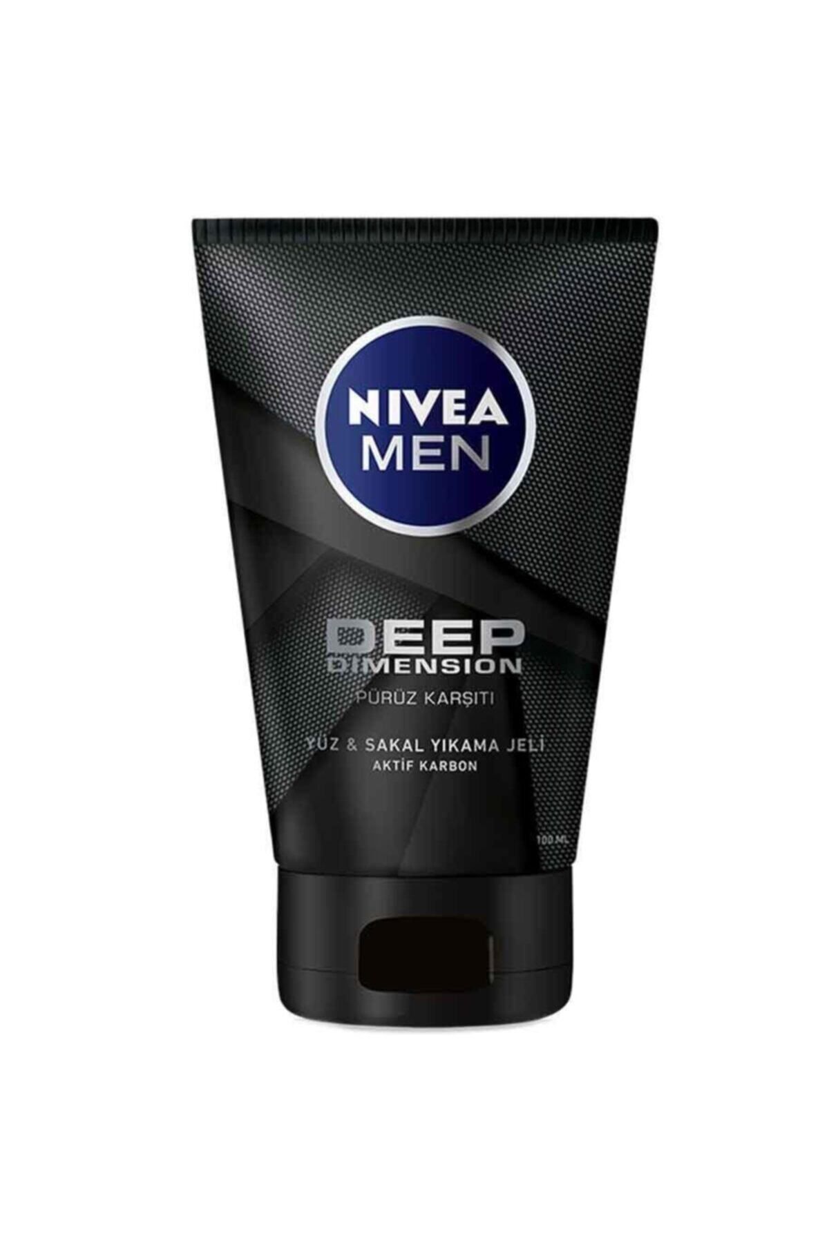 NIVEA ژل تمیزکننده صورت و صابون مایع عمیق مردانه 100 میلی لیتر