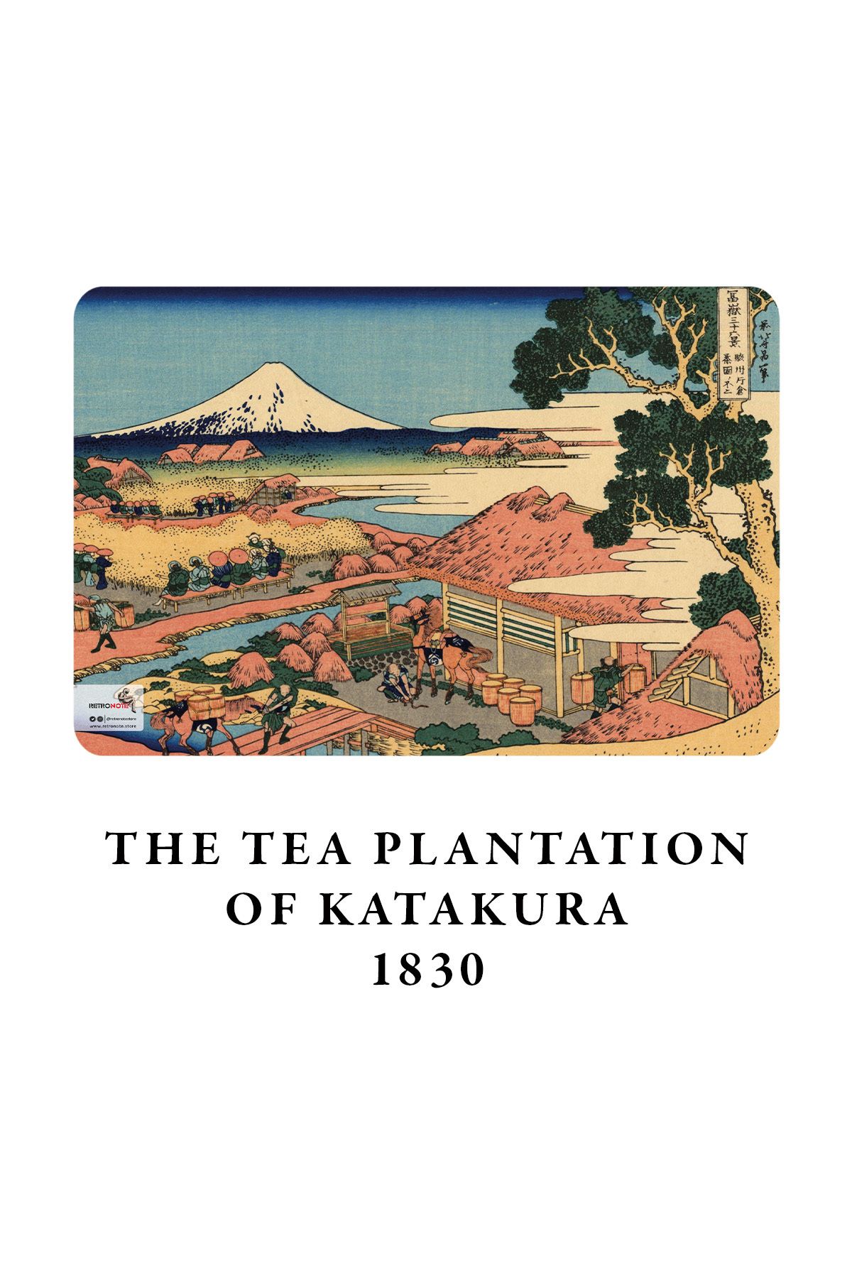 retronote-Hokusai 4-Piece Notebook Set 2 - Mount Fuji Series II - Unlined - 48 Pages - 10.5x14cm 5