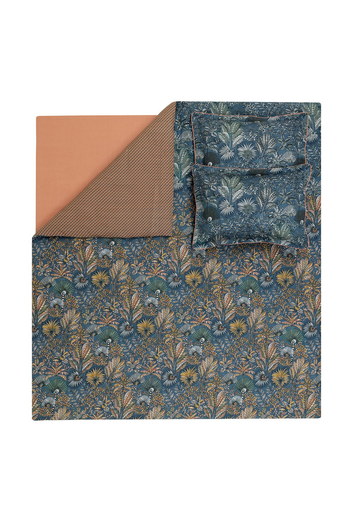 Yataş-Alberta Double Satin 100% Cotton Duvet Cover Set - Petrol 4