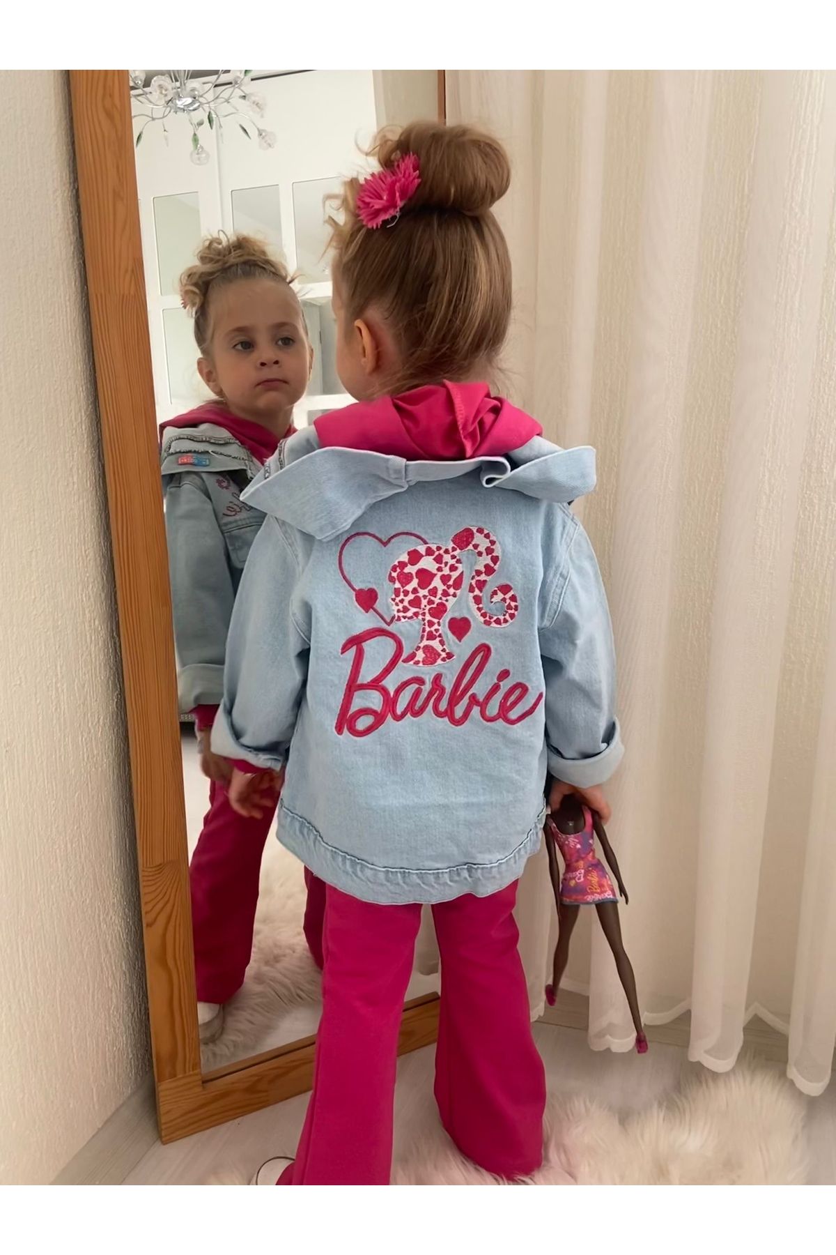 Hooded denim jacket best sale kids