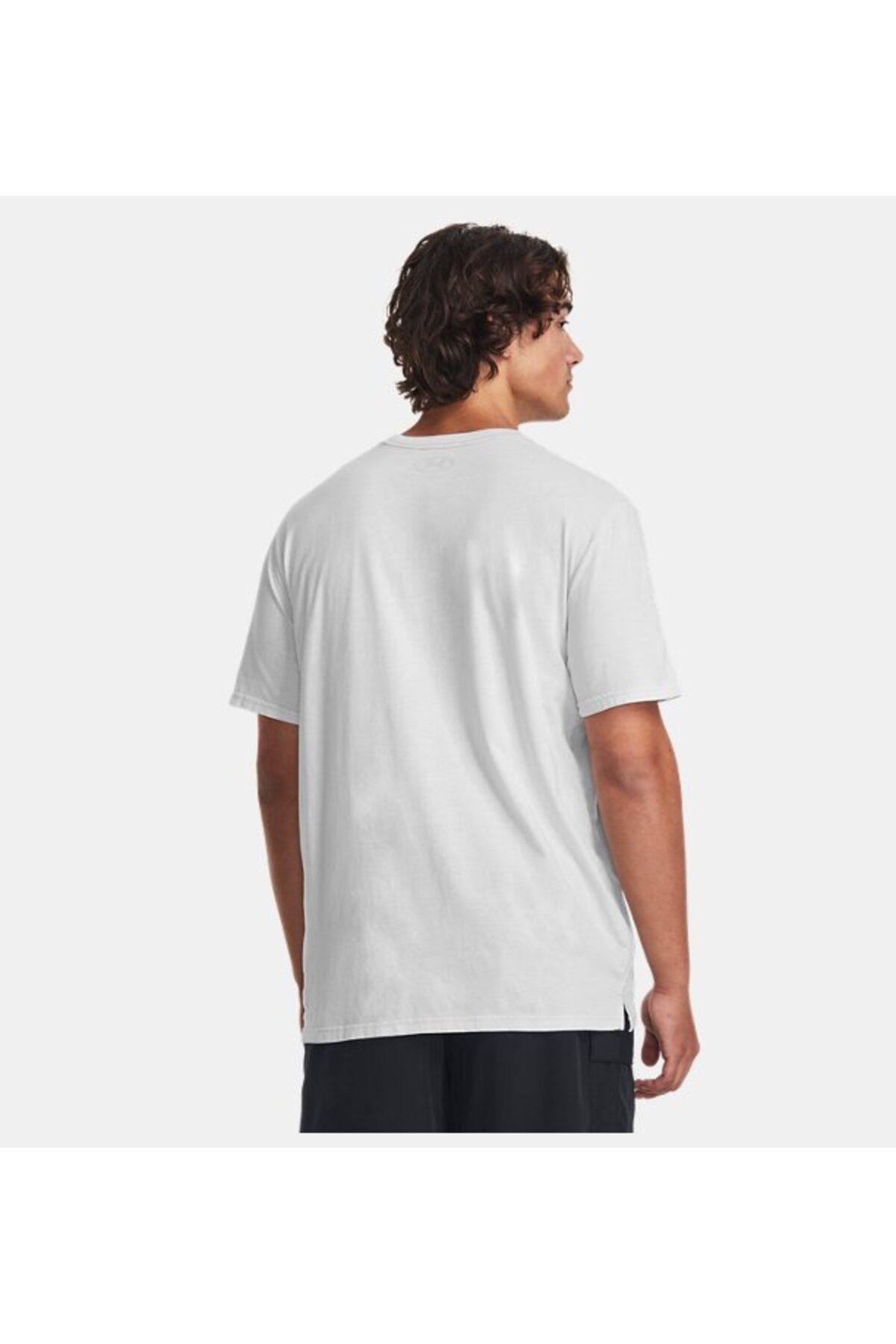 تی شرت سفید مردانه آستین کوتاه و شستشوی هسته ای در UA 1379552 014 Under Armour