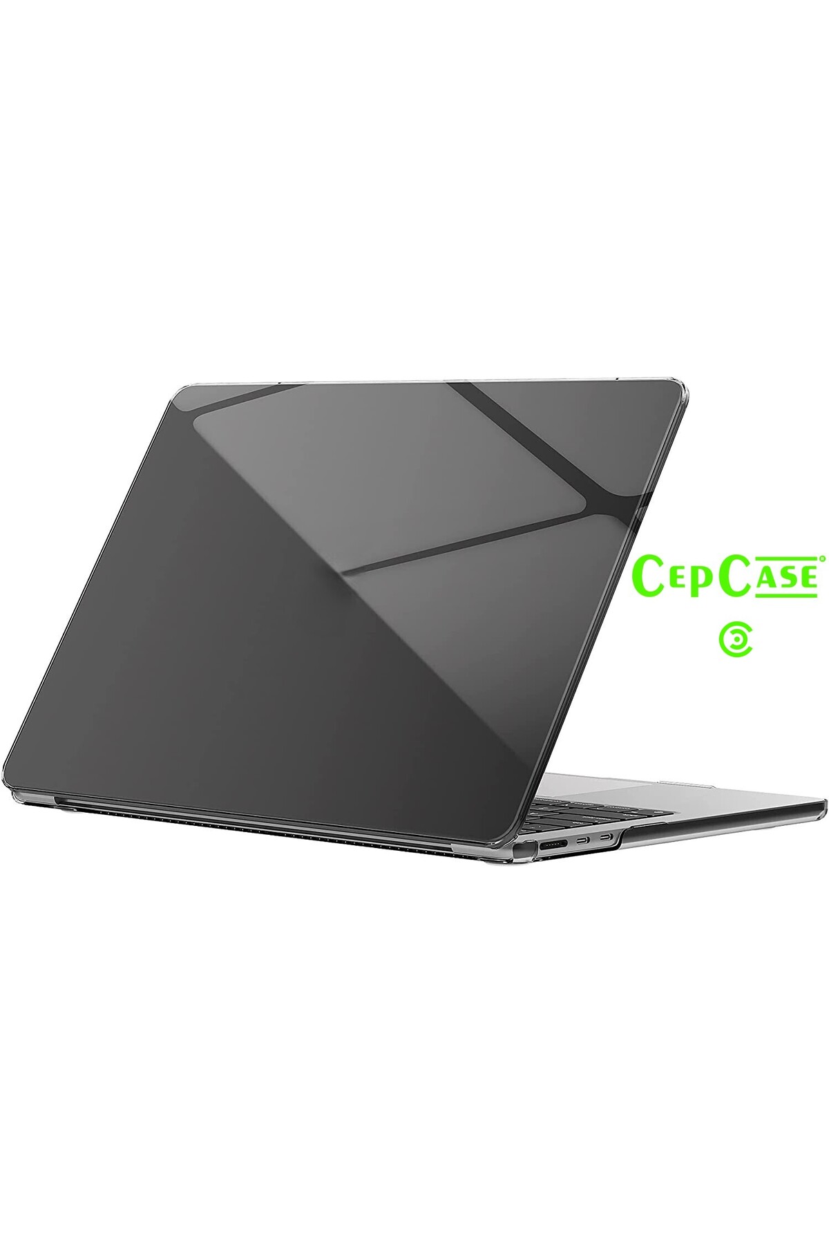 Macbook Pro 14.2" 2021 M1 A2442 Kılıf Hava Kanallı 360 Derece Kristal Şeffaf Koruyucu Kapak