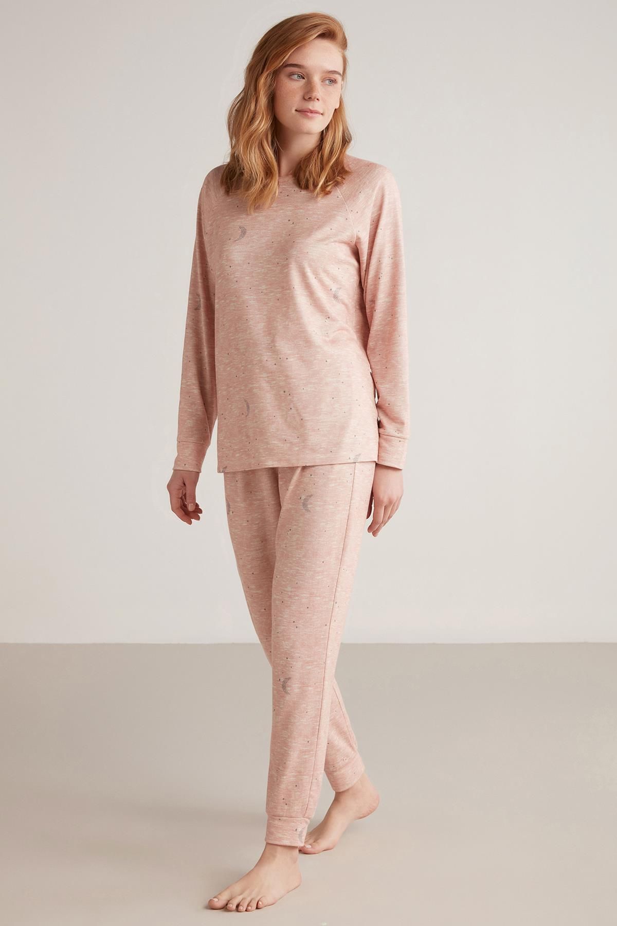 Catherines Pajama Set Orange Standard Trendyol
