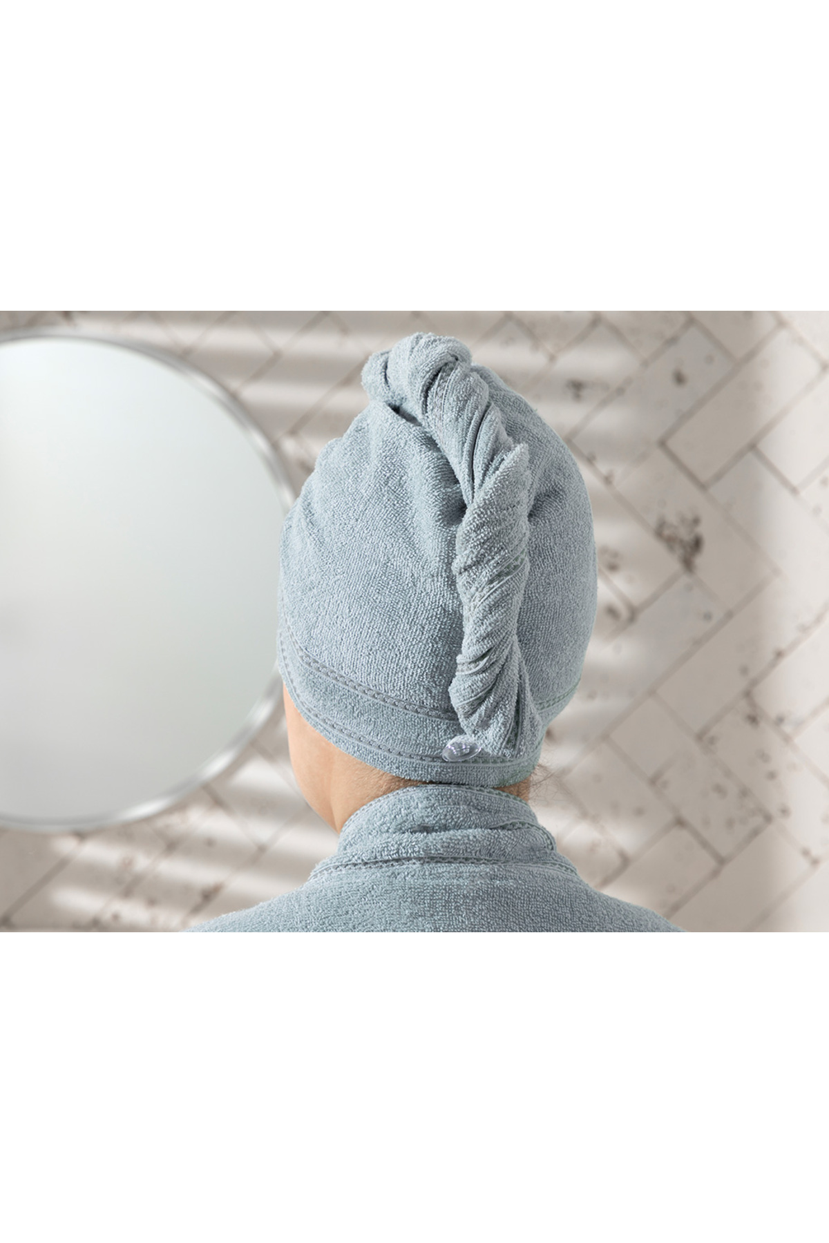 English Home Soft Pamuklu Saç Bonesı Standart Açık Mavi