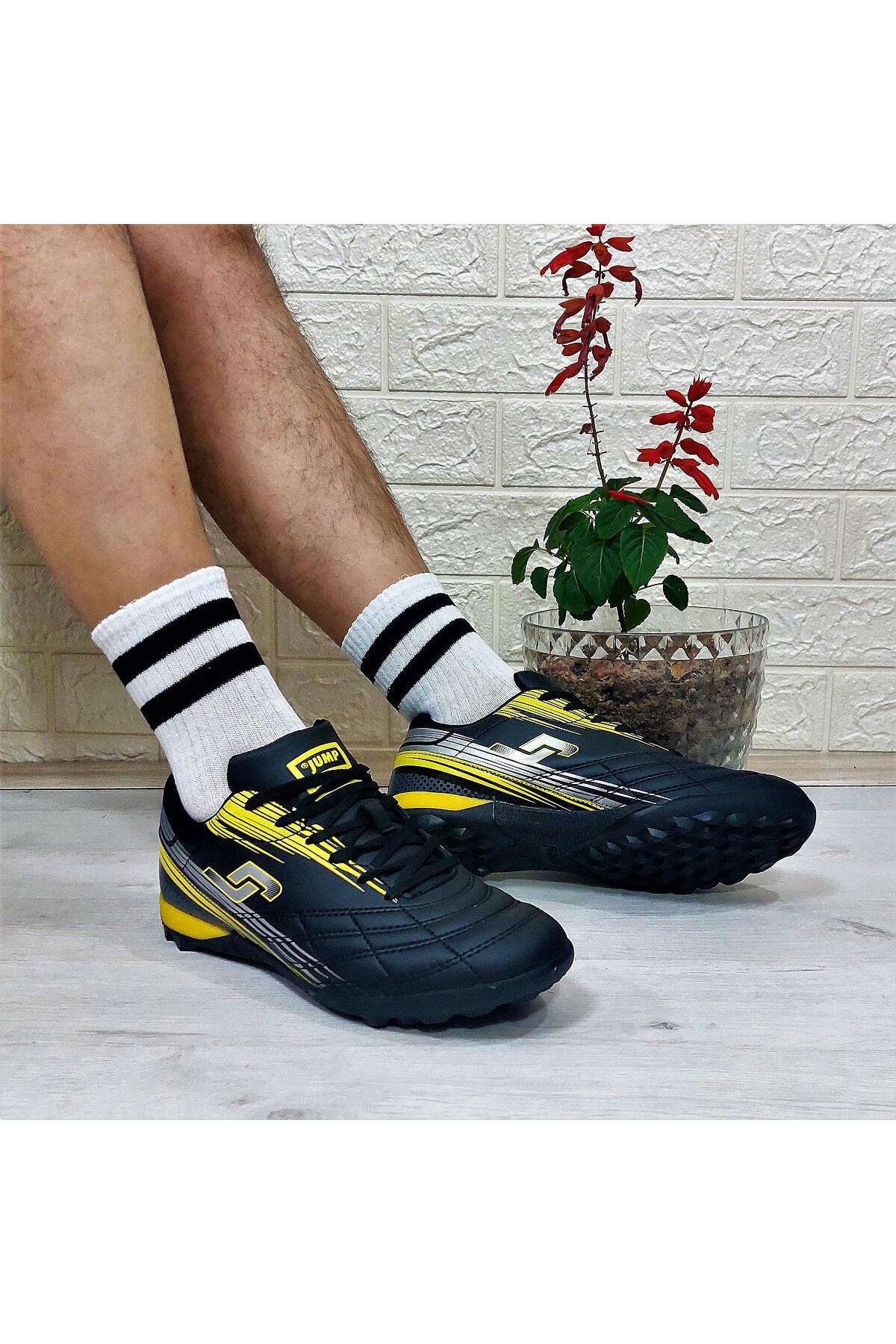 29117 کفش Jump فوتبال Astroturf مشکی زرد اورجینال - تصویر 3