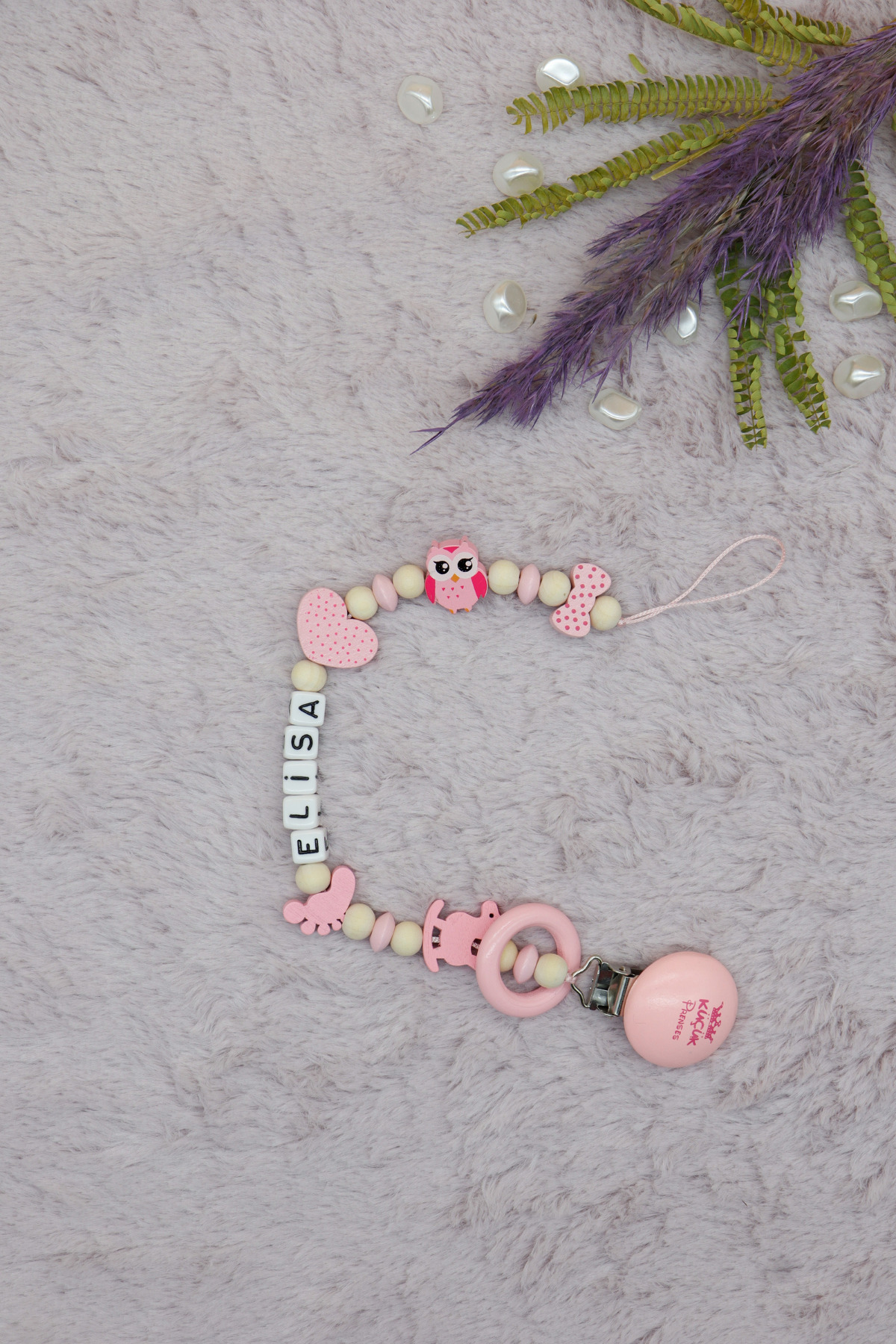 lilamtasarım %100 Doğal Ahşap Ürünlerden Bebek Emzik Zinciri fotoğrafı 3 (önizleme)