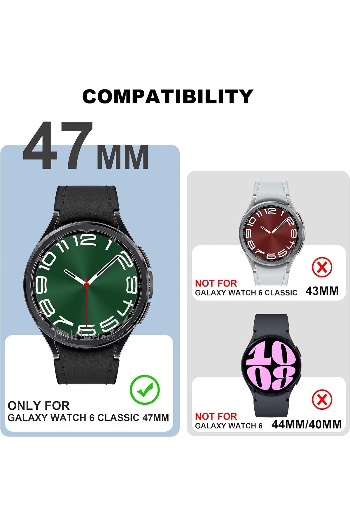 m.tk moveteck Samsung Galaxy Watch 6 Classic 47mm Compatible Case Protective Case Full Protection Hard PC Watch Case Trendyol