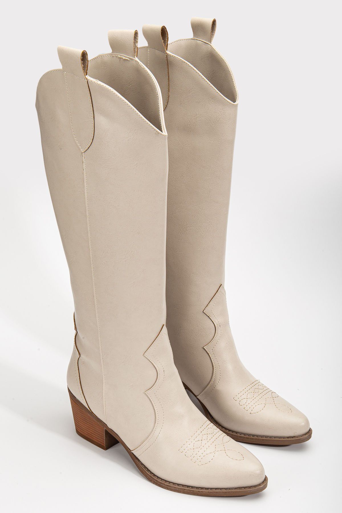 Nude clearance flat boots