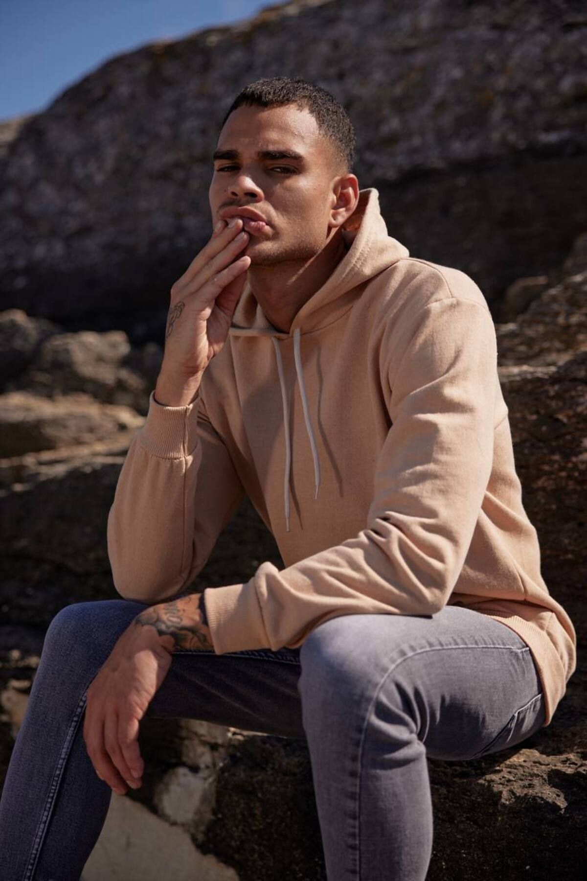 Kangaroo pocket human body hoodie sale