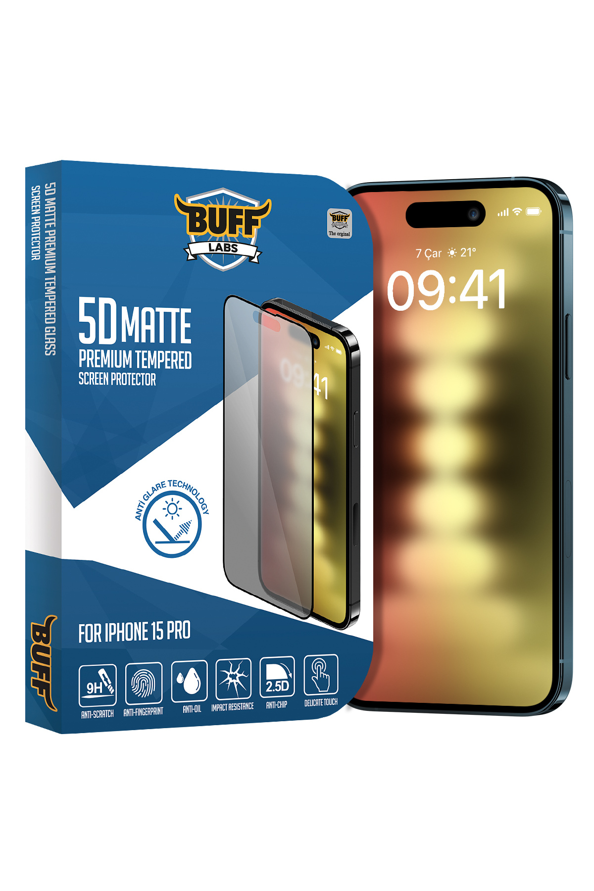 Buff Labs Buff iPhone 15 Pro 5D Matte Ekran Koruyucu Fiyatı