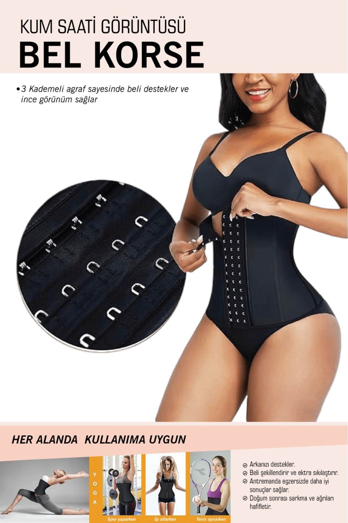 SAUNA SUIT Latex Waist Corset Slimming Firming Hourglass Appearance Wrapped  Waist Corset - Trendyol
