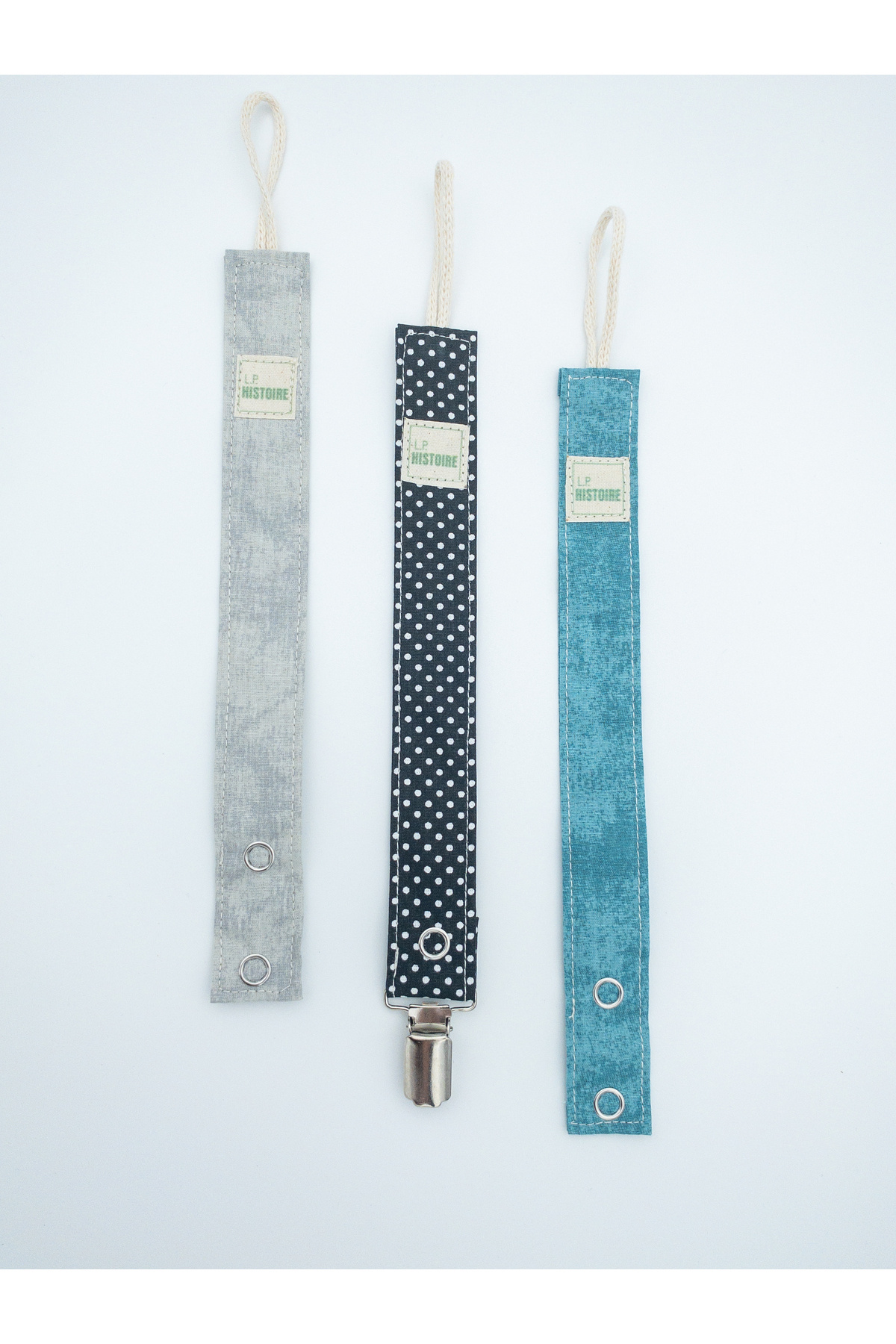 Le Petite Histoire 3'lü Emzik Askısı - Emzik Zinciri %100 Pamuk - Yıkanabilir fotoğrafı 2 (önizleme)