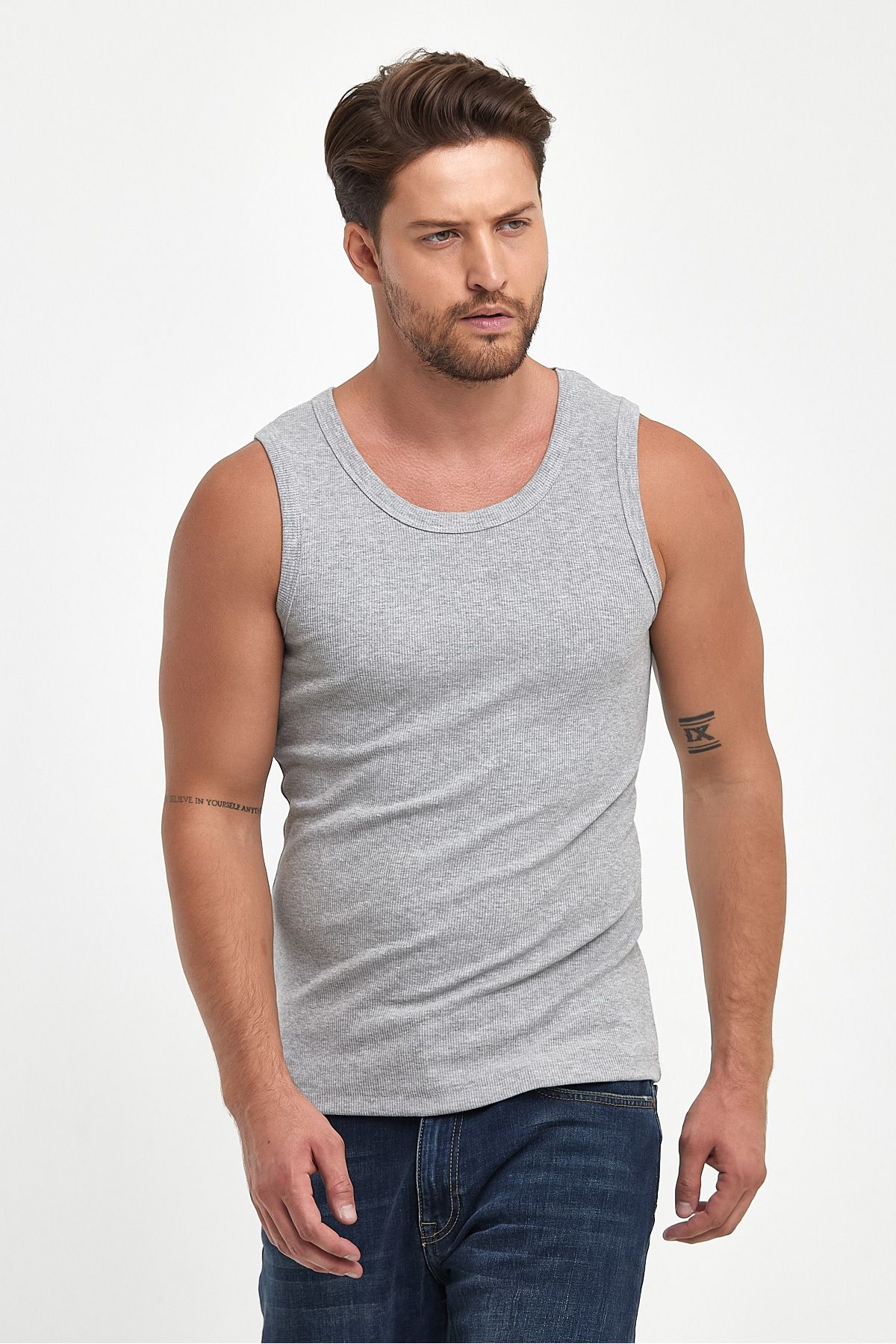 Fitmasterpro-Tank Top Ribbed Halter Neck Undershirt - 3 Different Color Options 7