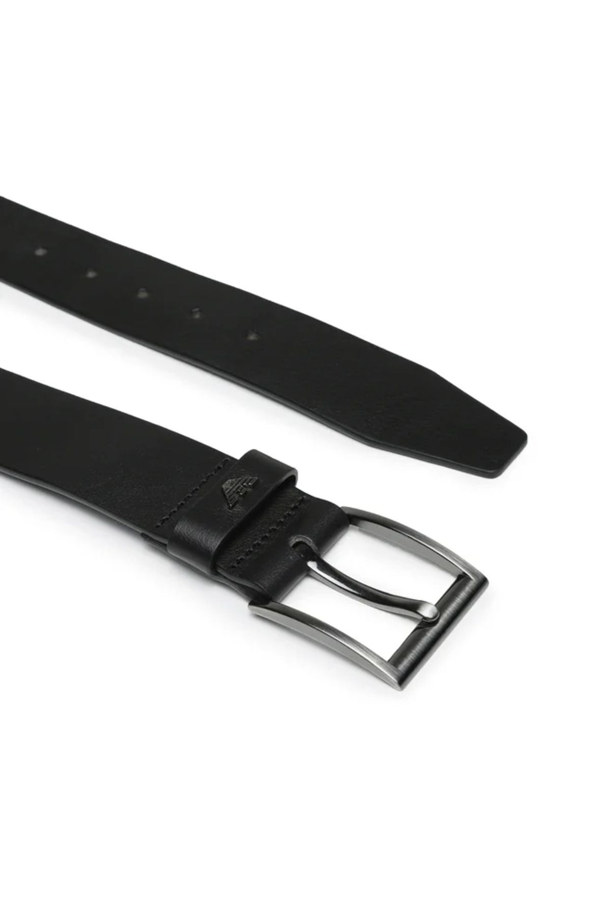 کمربند مشکی قابل تنظیم با لوگو مردانه با سگک فلزی Y4S545 Y232J-80001 Emporio Armani
