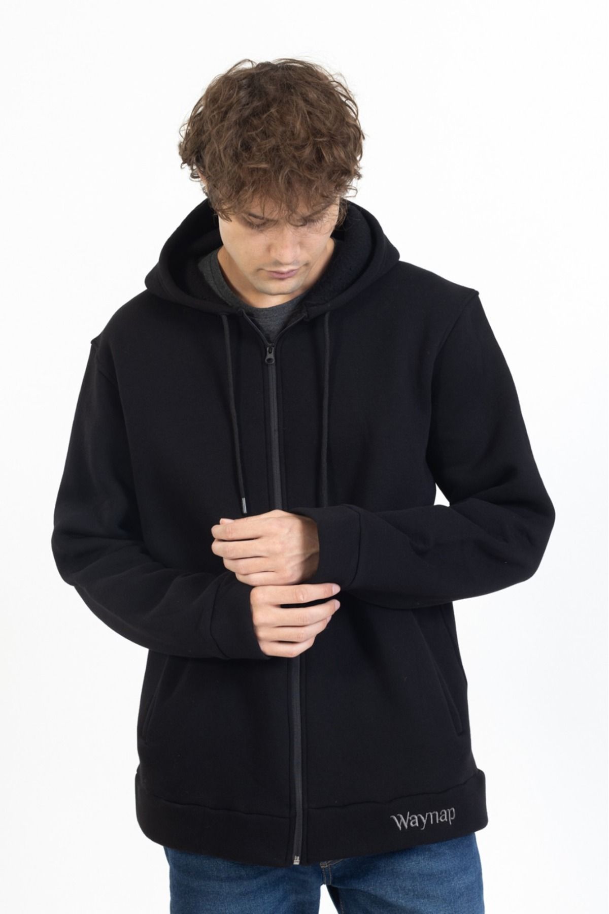 SuFd E Ticaret-3 thread Thick Full Zipper SweatCoat with Rasterized Inside 5
