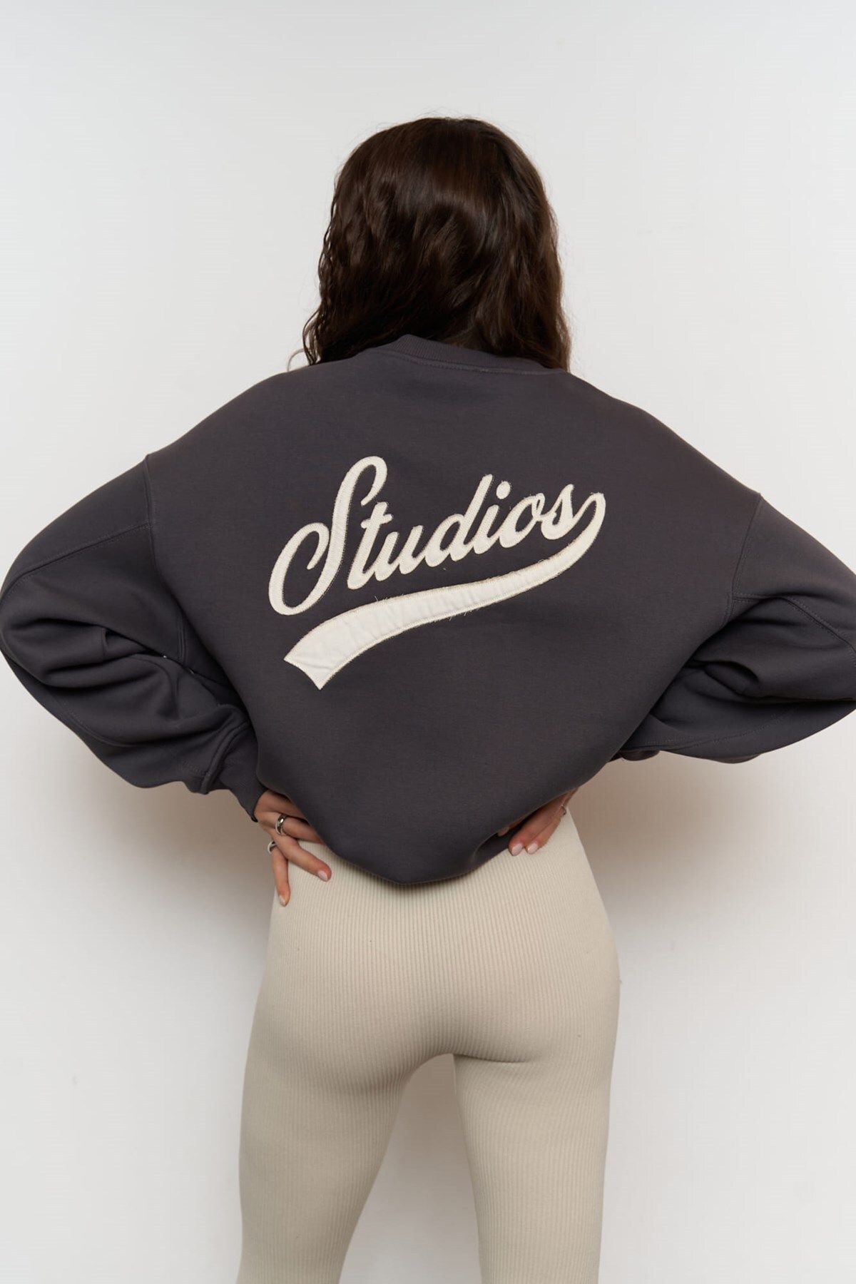 MAİ COLLECTİON-Street Studios Anthrazit Oversize-Sweatshirt 6