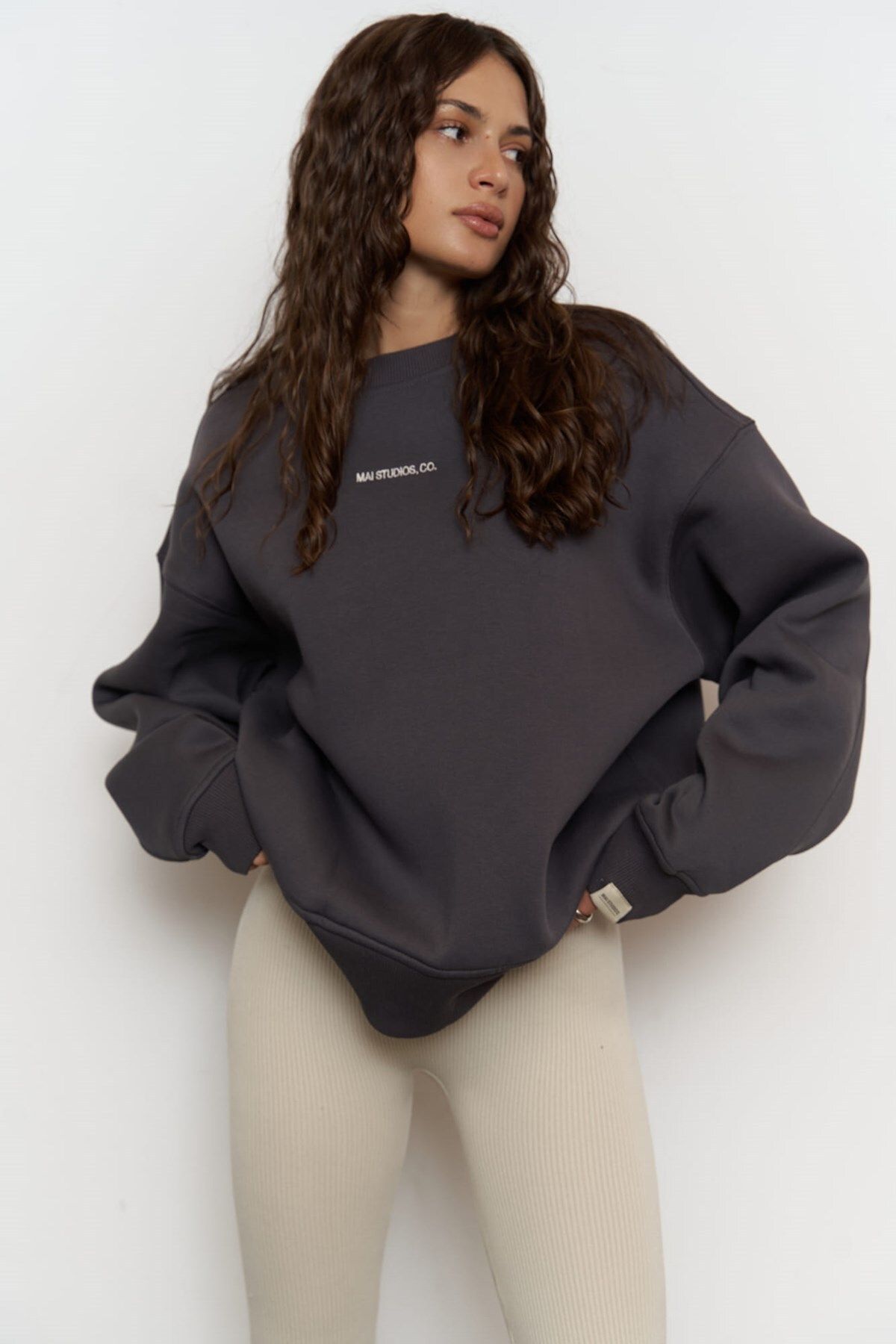 MAİ COLLECTİON-Street Studios Anthrazit Oversize-Sweatshirt 2