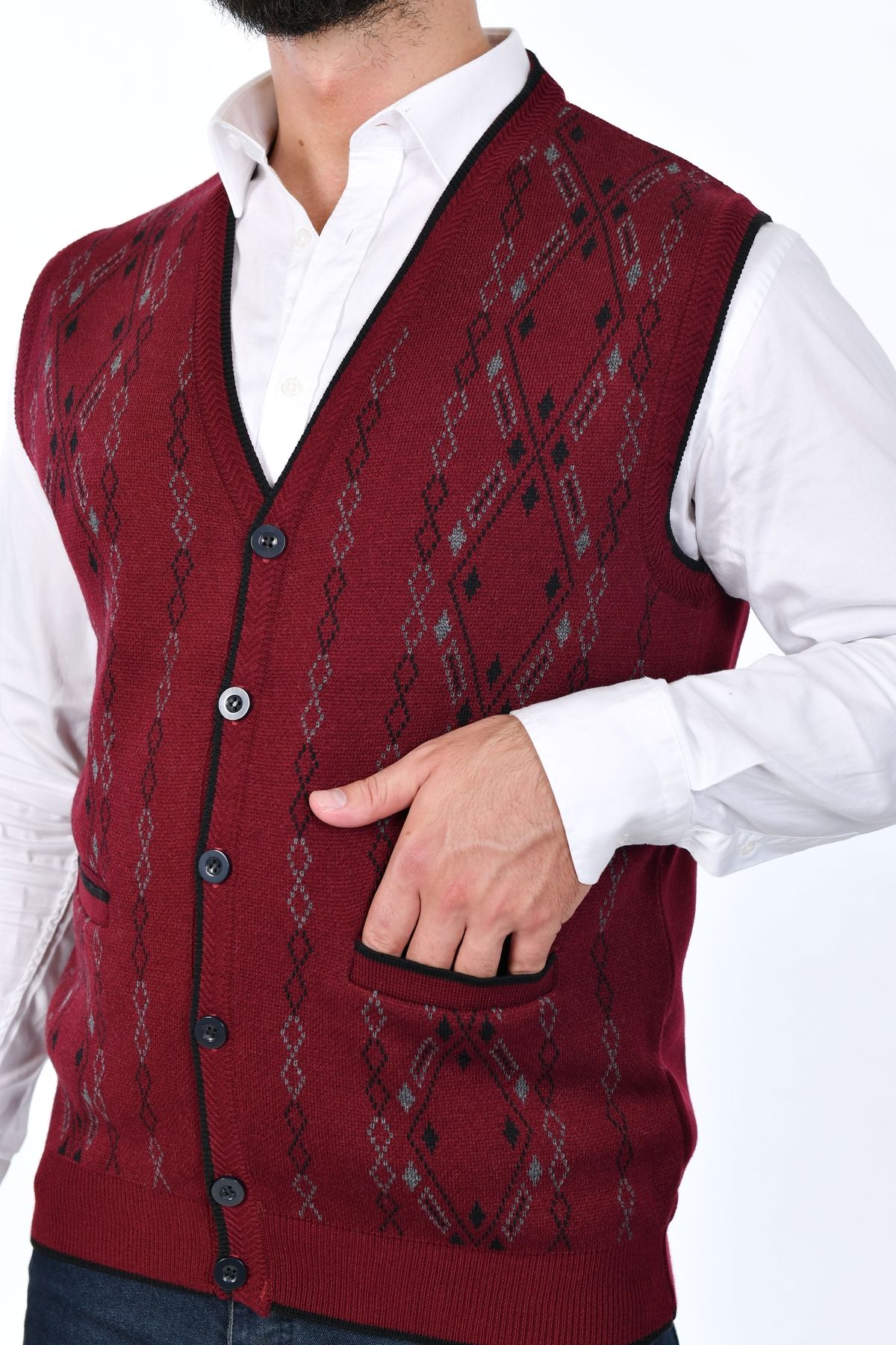Sweater vest 2024 diamond pattern