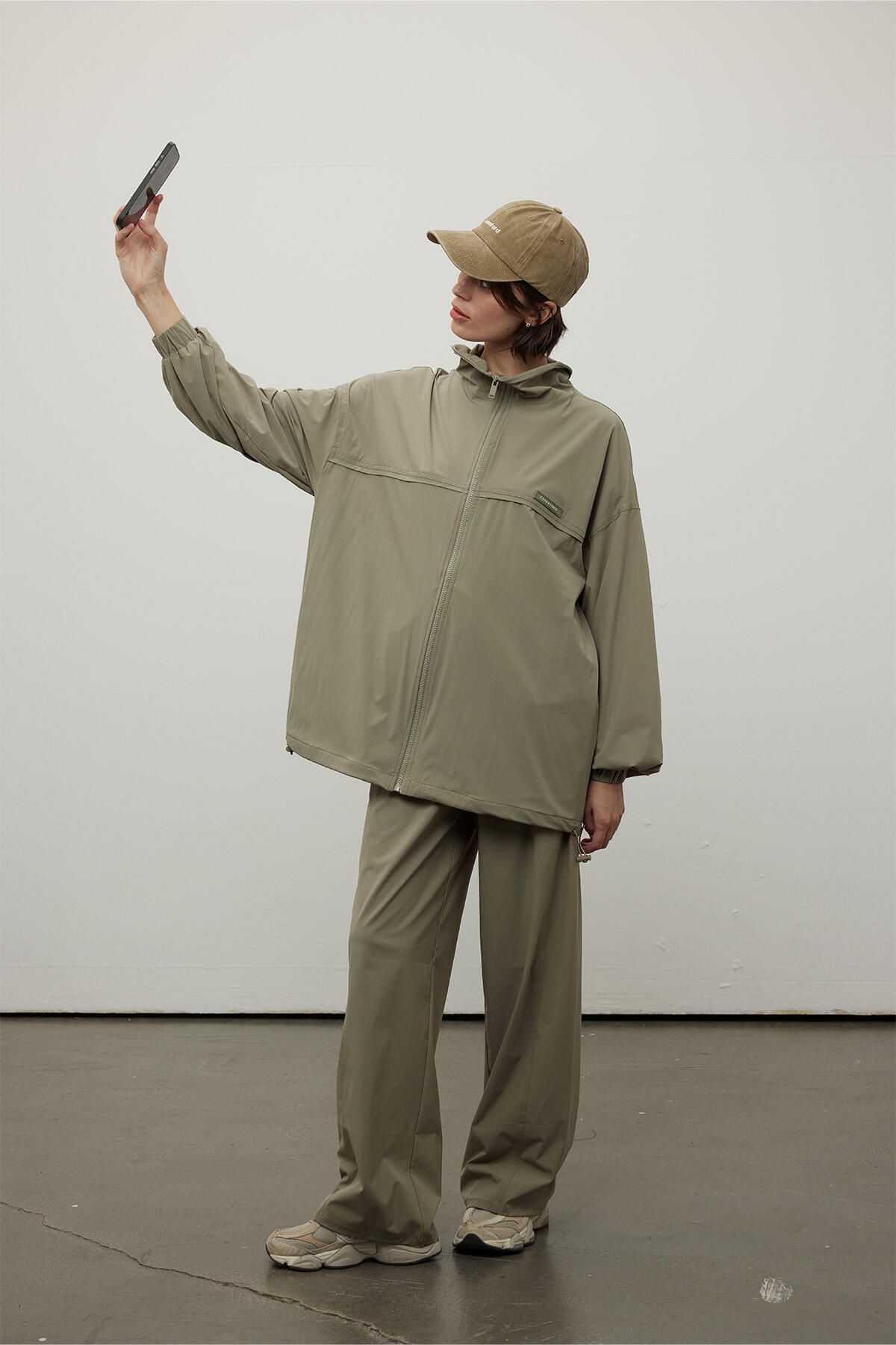 Manuka STITCHING DETAIL CULOTTE TROUSERS KHAKI Trendyol