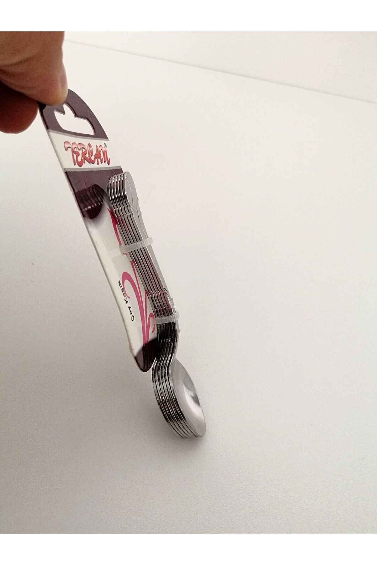 PATİKA Ev-6 Lux Stainless Steel Teaspoons with Tercan Card - 6 Sharp Grains Unbendable 2