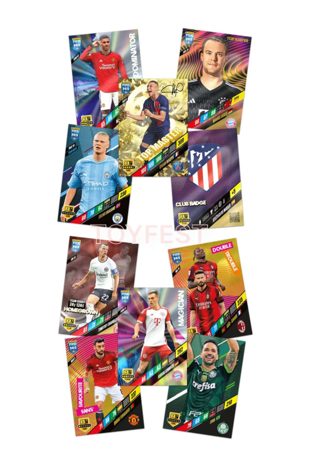 TOYFEST Panini Adrenalyn Fifa 365 - 2024 Official Trading Card Football  Player Cards (2 Packs)
