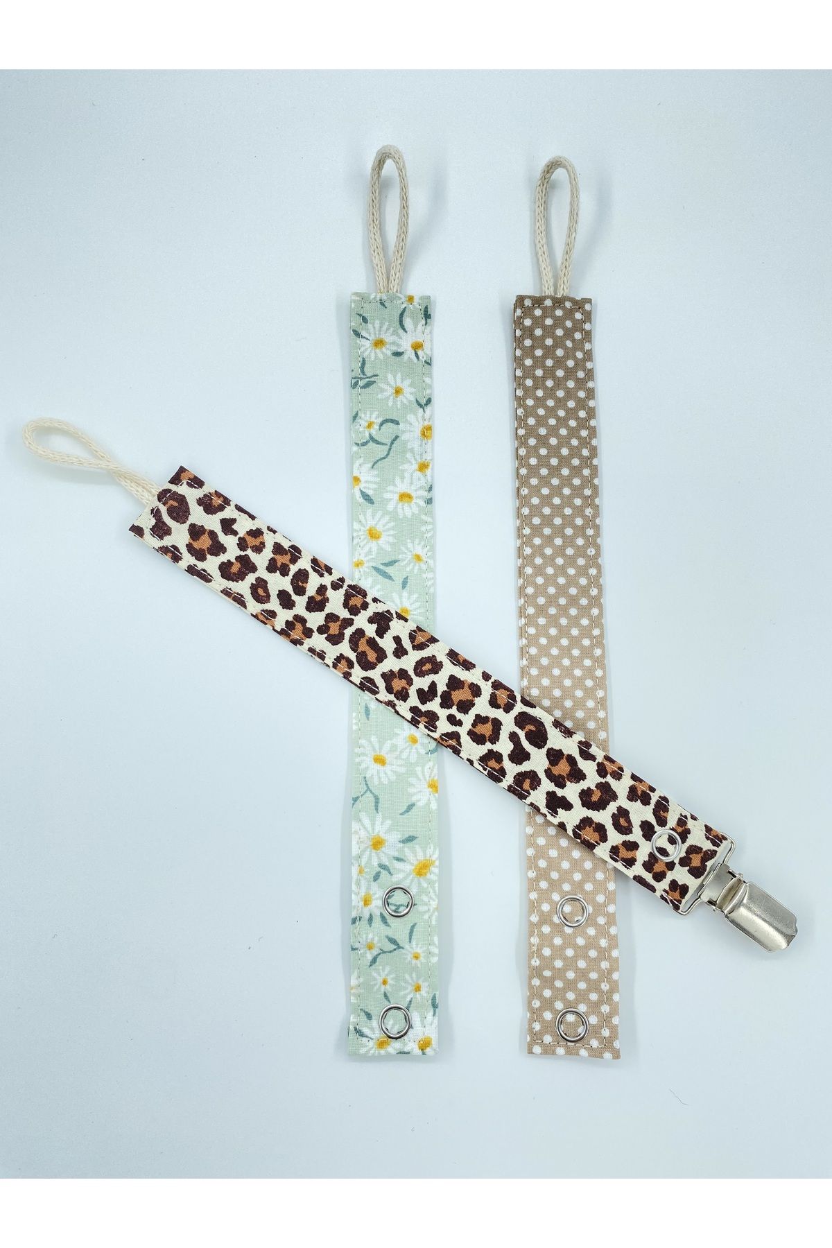 Le Petite Histoire-Pacifier Hanger - Pacifier Chain 100% Cotton - Washable 3