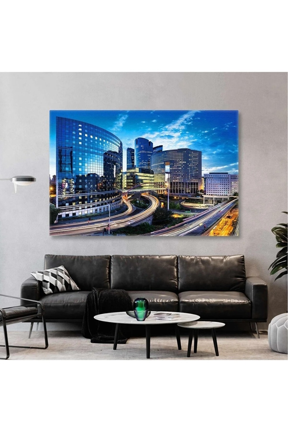 Şehir Manzası Emlak Real Estate Emlakçı Kanvas Tablo