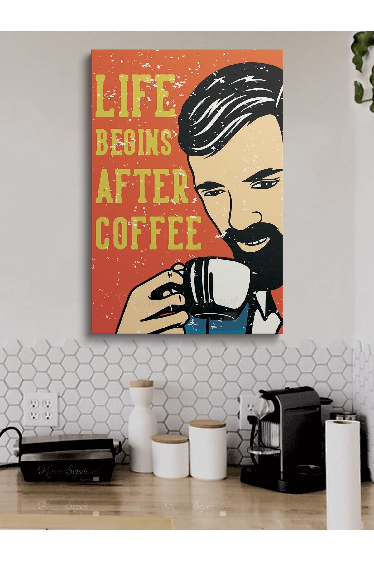 Cafe Caffe Cafeler Kahve Büfe Büfeler Için Abstract Trend Dekoratif Kanvas Canvas Tablo Tablol