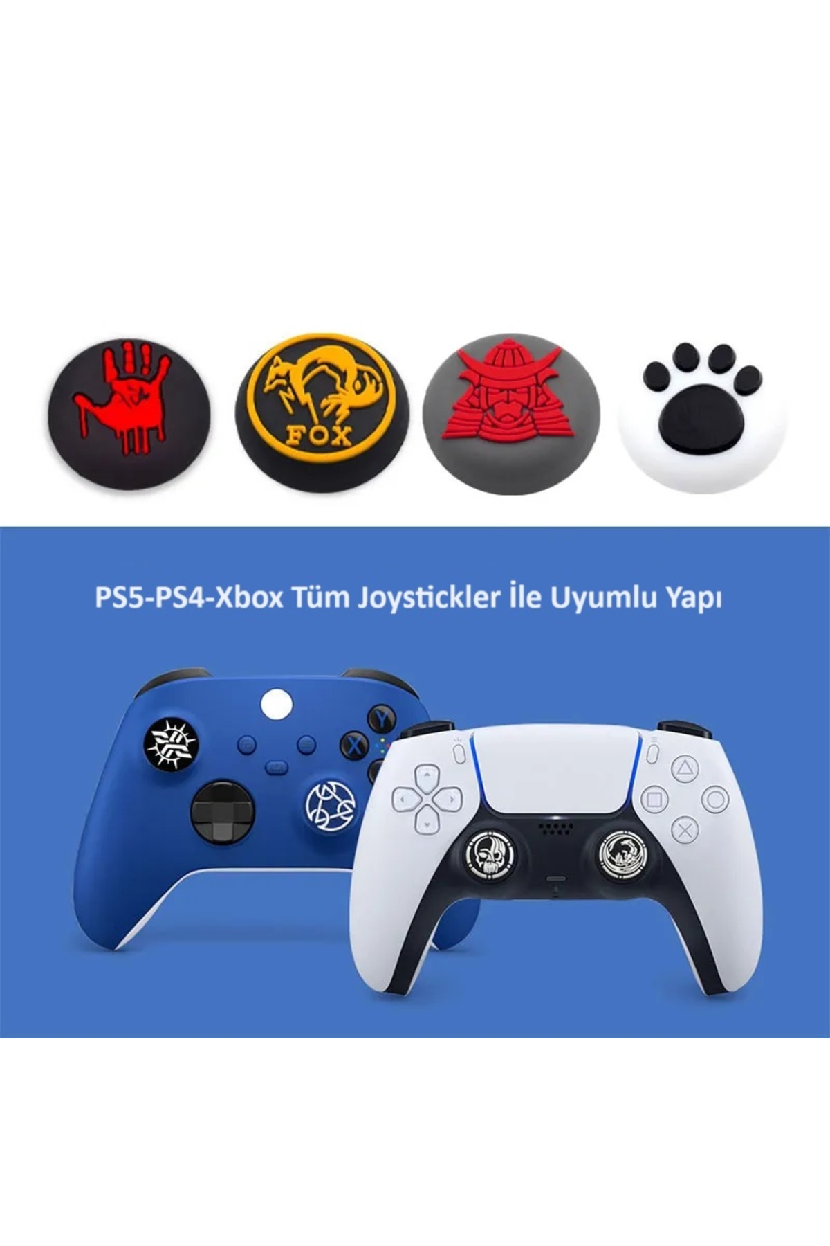 Ps5-Ps4-Ps3-Xbox 360-Xbox One-One X-One S-Series X-Series S Uyumlu Analog Koruyucu Silikon Pad 4
