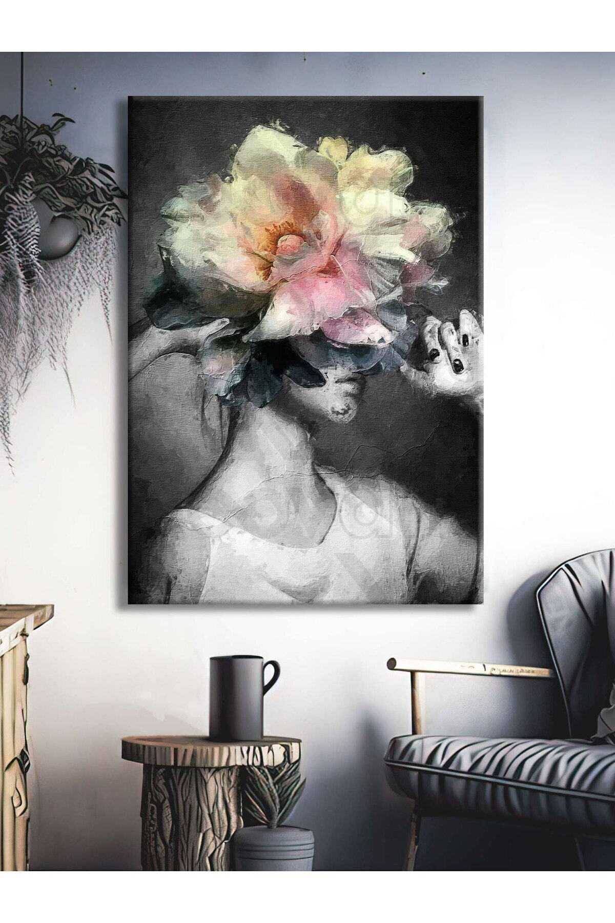 Abstract Woman t Dekoratif Kanvas Tablo