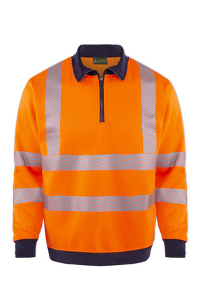 MyForm OLYMPUS CONTRAST SAFETY 1/4 ZIP POLO YAKA SWEATSHIRT