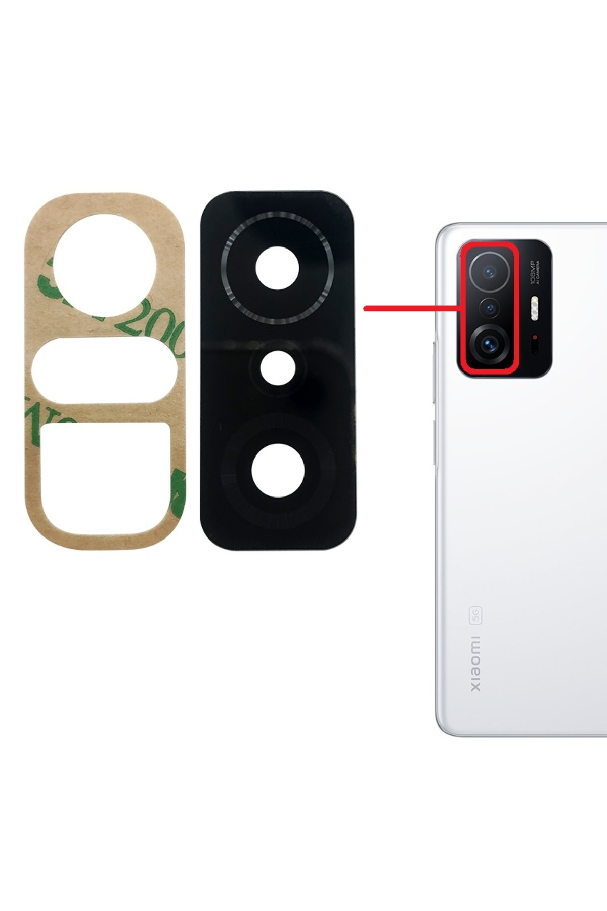 Xiaomi 11T Pro Uyumlu Kamera Lensi Cam 2107113SG 2107113SI 2107113SR - 1