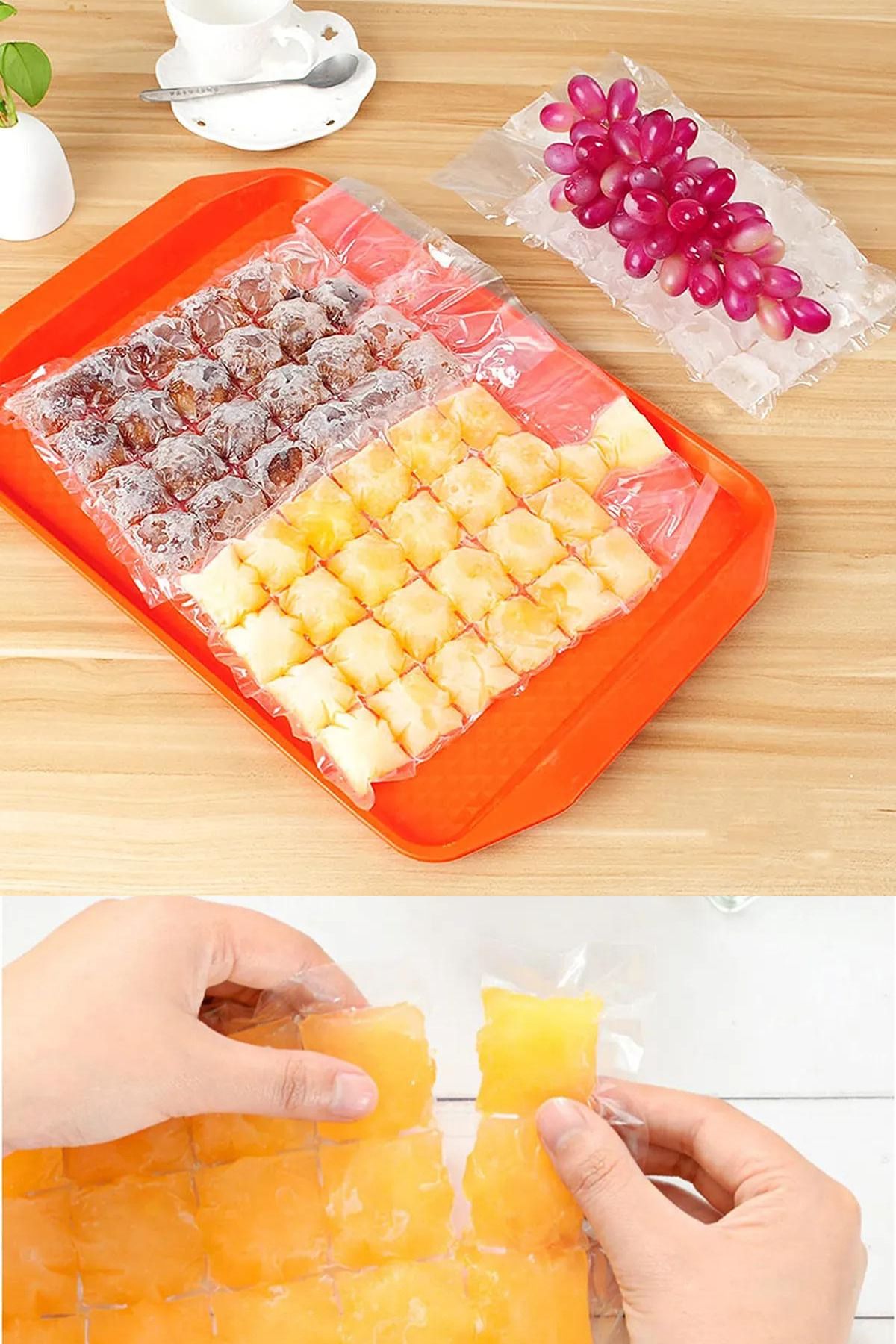 10pcs Disposable Ice Cube Bag