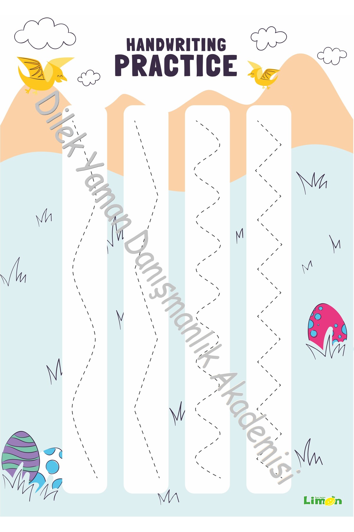 خط‌کشی پیش‌دبستانی، نقطه‌گذاری پیش‌دبستانی، فعالیت آموزشی، تمرین توجه