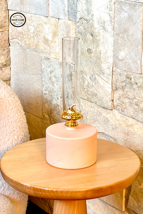 muunart Premium Serisi Gaz Lambası - Mat Pudra Pembe Uzun Model