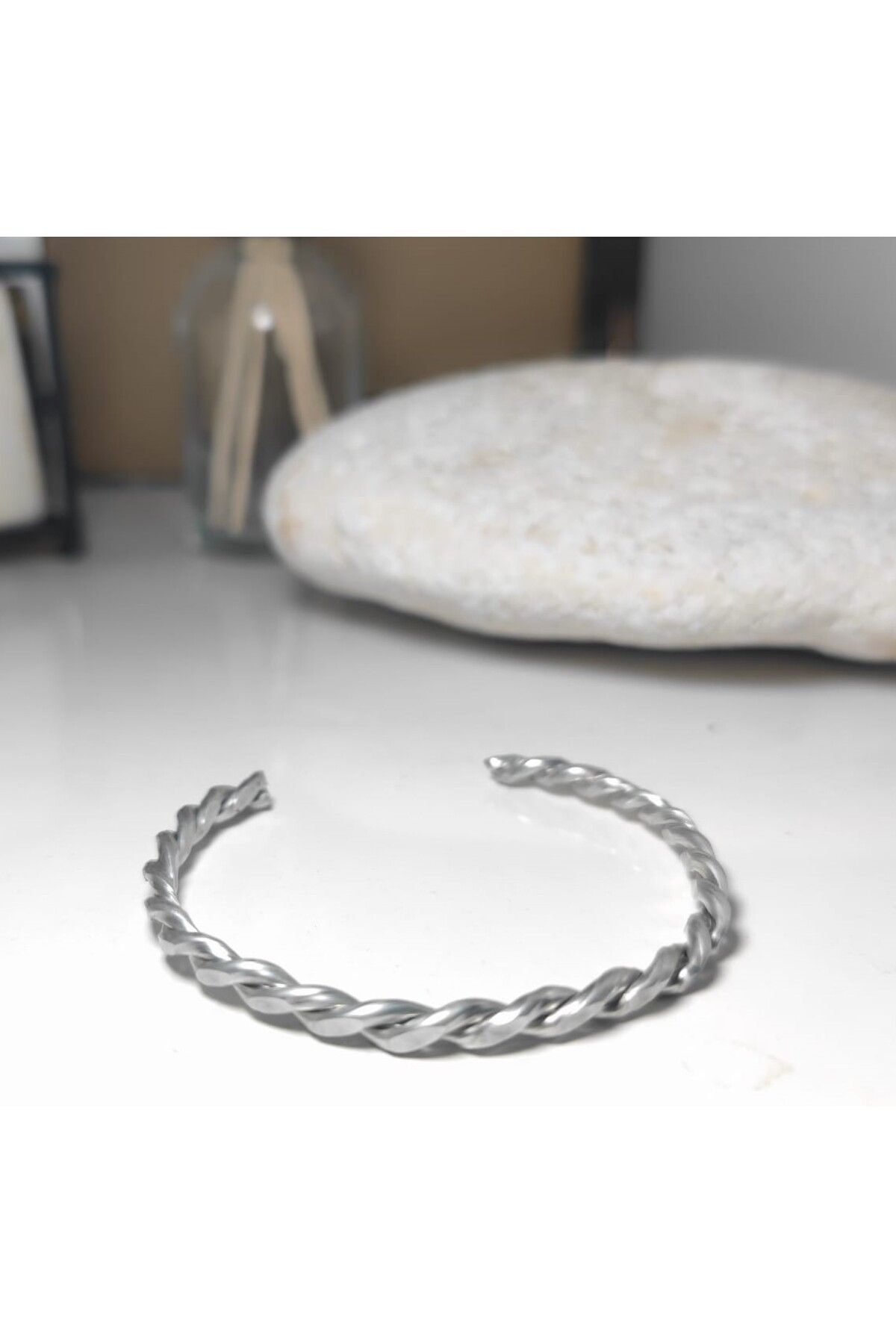 KAVELE-Silver Color Twist Bracelet 2