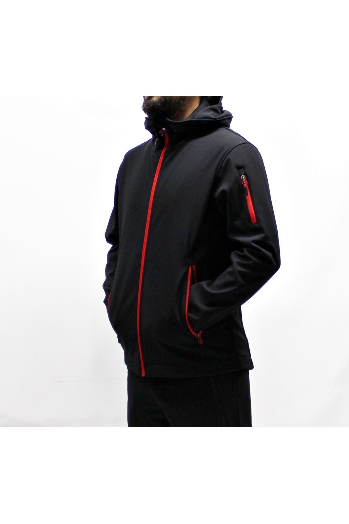 Mudwill-Jachetă neagră Trail rezistentă la vânt Softshell 2