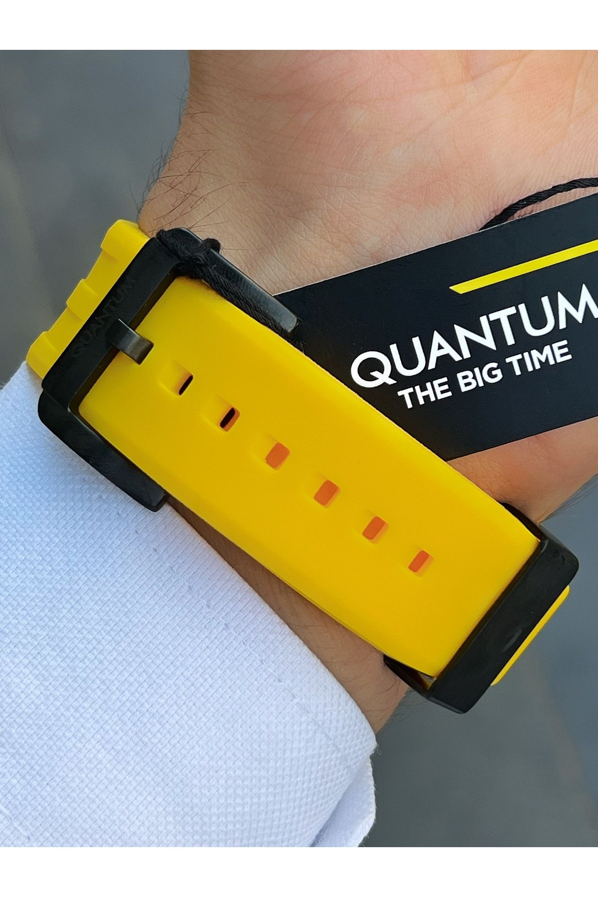 Quantum-Functions Active 10 Atm Waterproof Silicone Cord Steel Case Men's Wristwatch 5