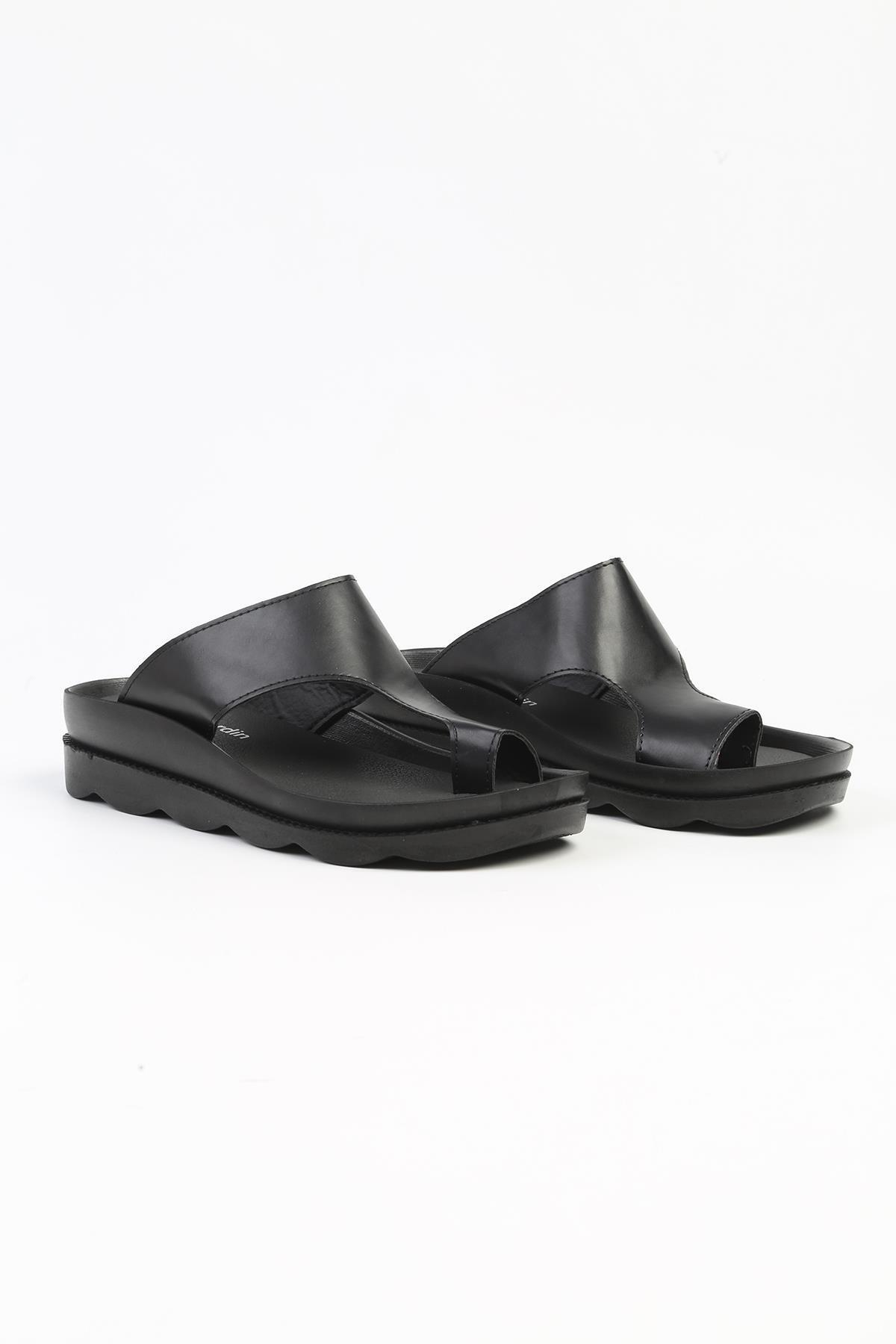 ® | PC-6961-3953 چرم مشکی - دمپایی زنانه Pierre Cardin پیر کاردین اورجینال - تصویر 2
