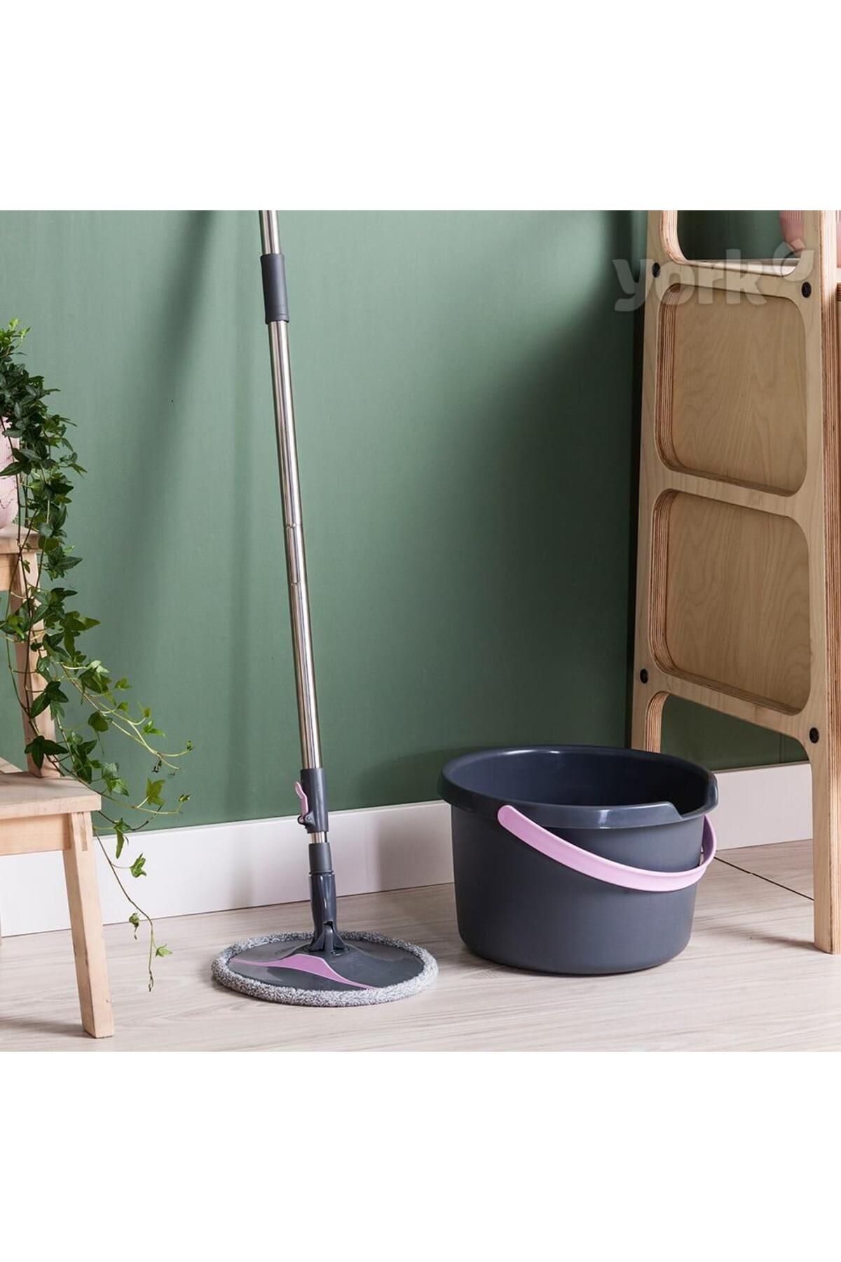 MiniHome-York Roll & Up Rotating Mop Cleaning Set with Foldable Mop 2