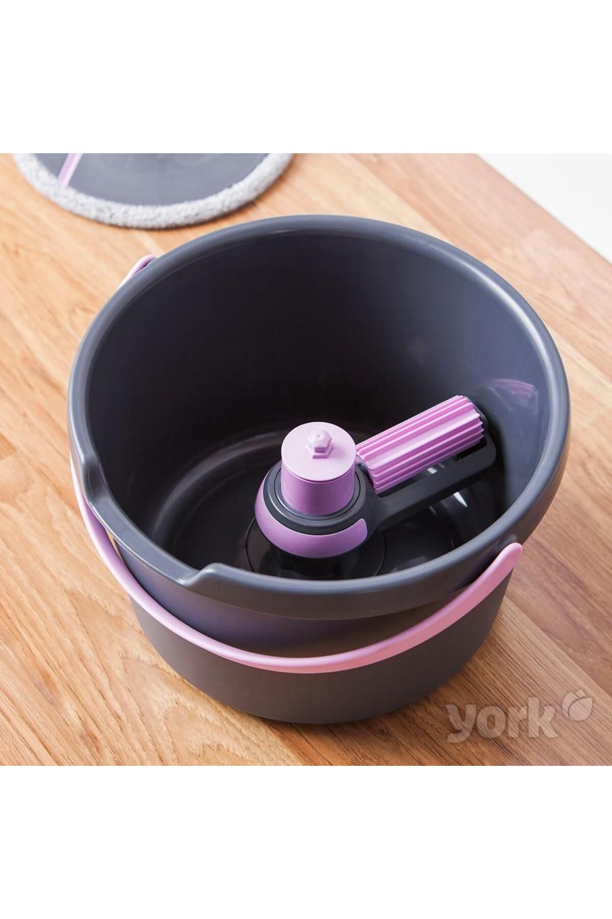 MiniHome-York Roll & Up Rotating Mop Cleaning Set with Foldable Mop 5