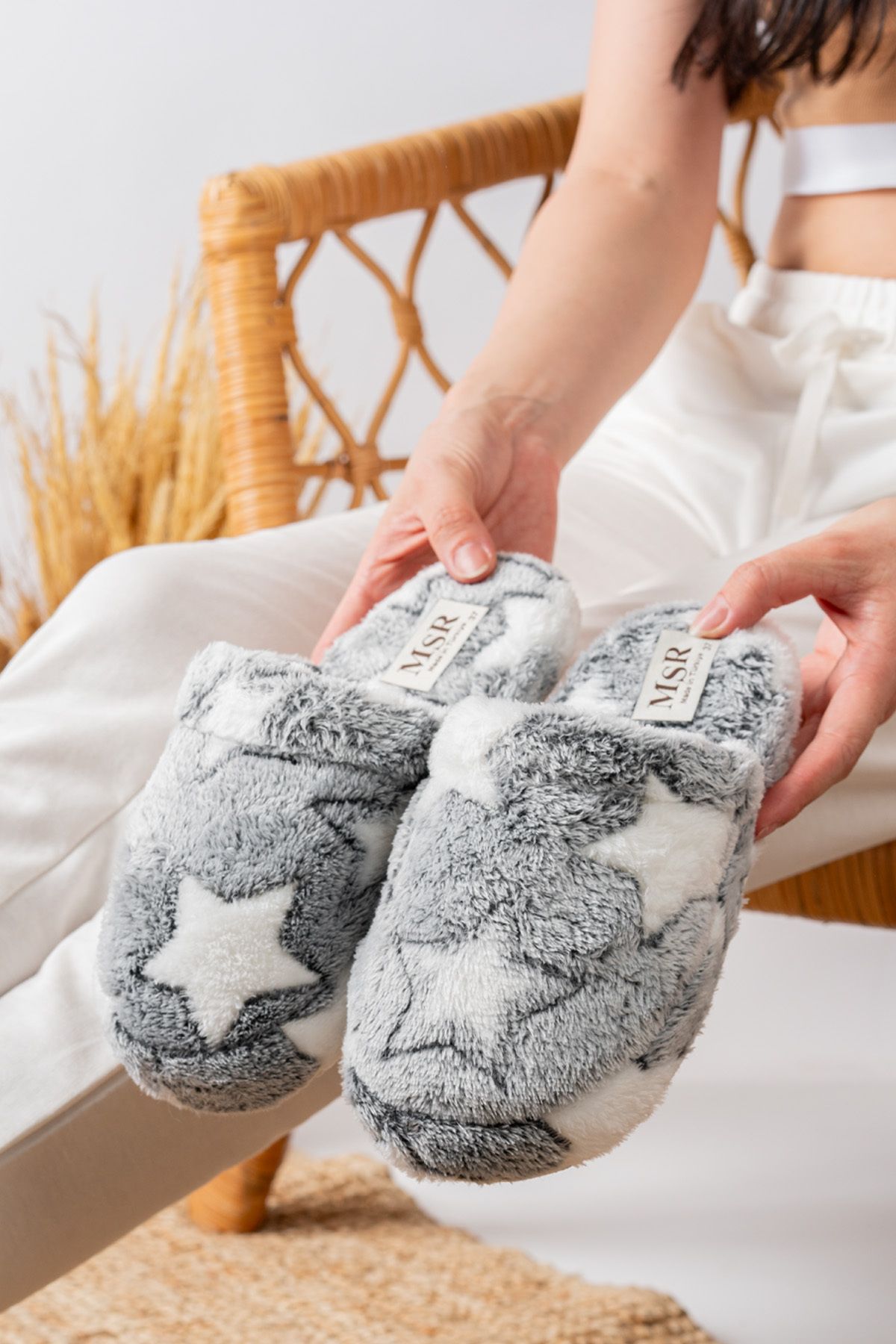 Slipcat Women s Starry Plush House Slippers Dowry bundle Slippers