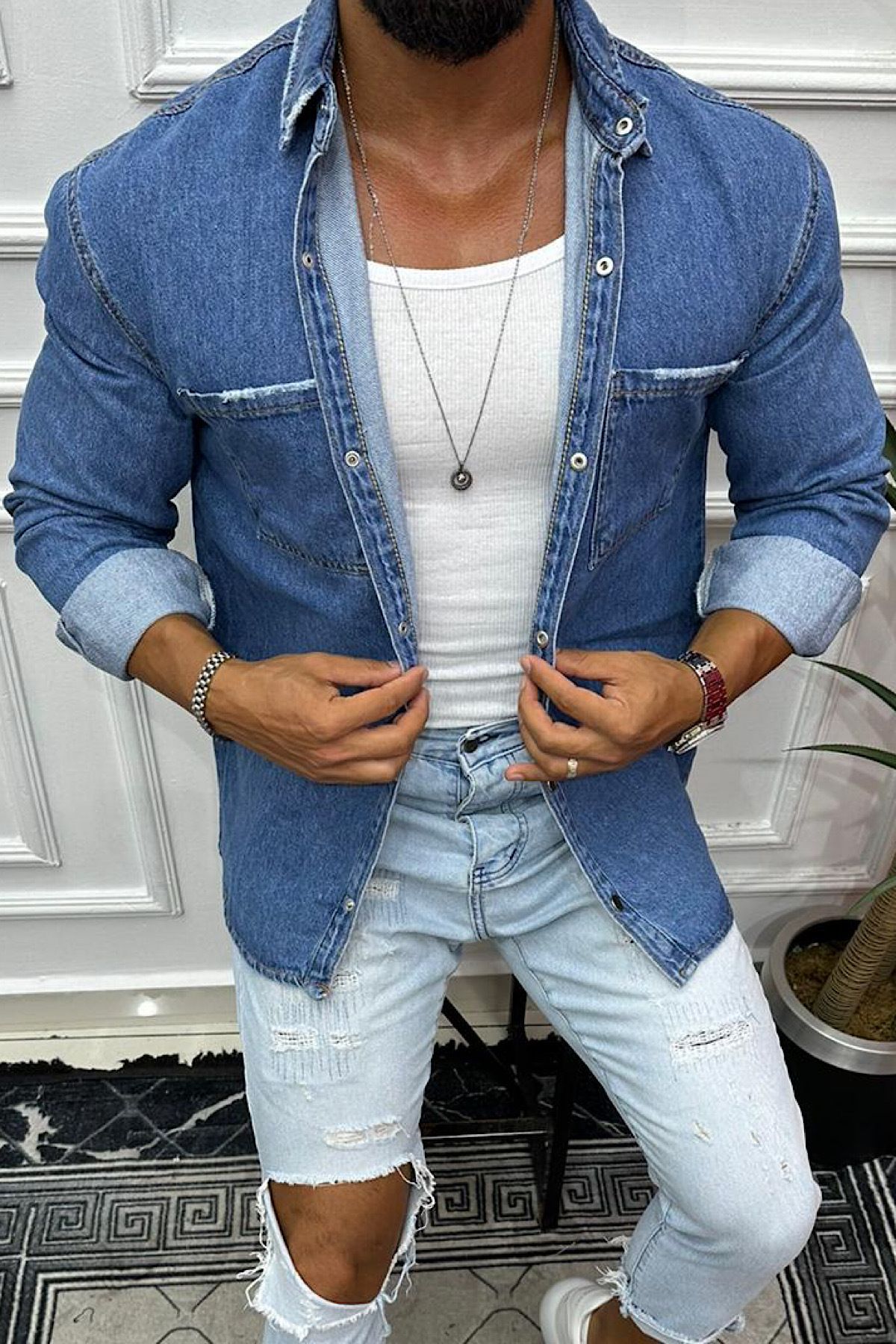 Denim sales look jacket