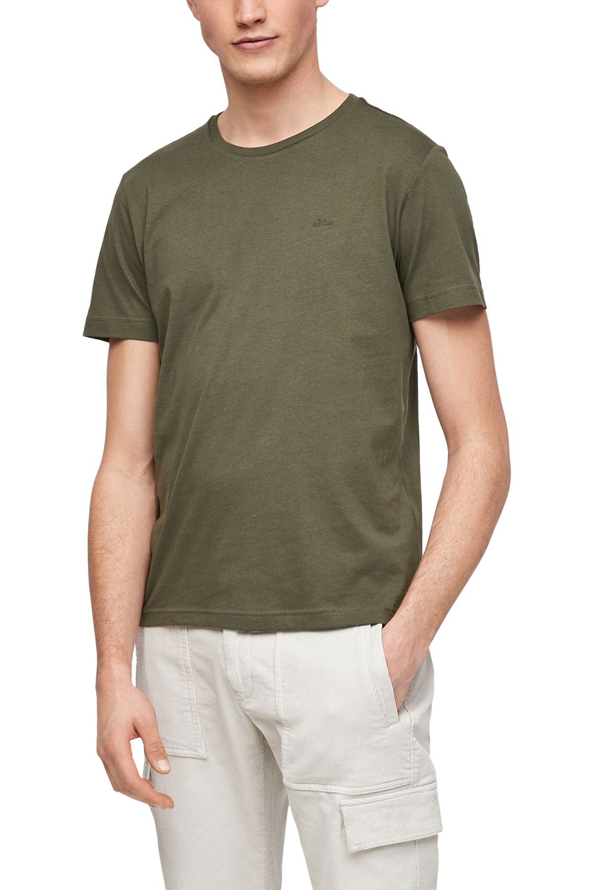 s.Oliver T-Shirt - Grün - Trendyol Fit - Regular