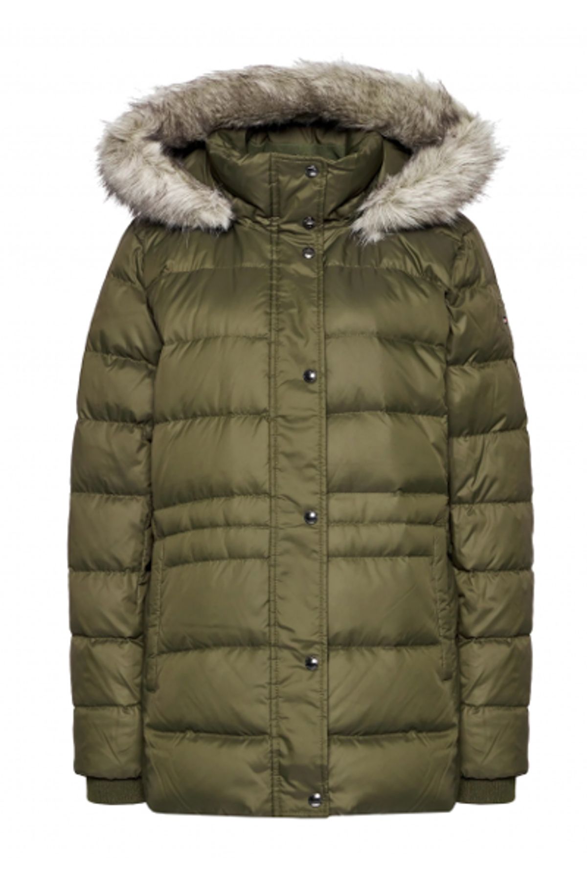 Tommy hilfiger khaki puffer jacket clearance