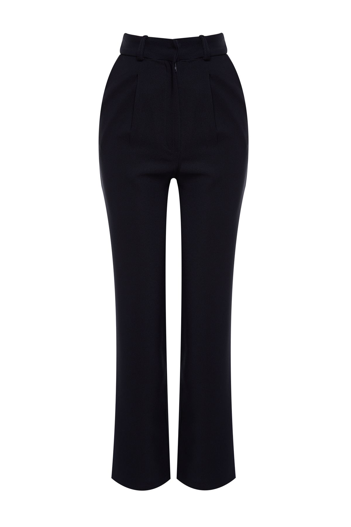 Trendyol Collection-Námořnické modré široké plisované kalhoty - Twoss21Pl0155 6
