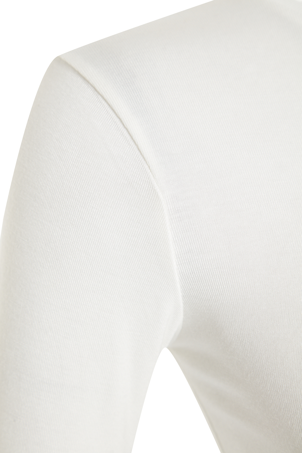 Trendyolmilla  Ekru Yumuşak Kumaşlı Viskon Bisiklet Yaka Crop Esnek Örme Bluz TWOAW24BZ00116 - Görsel 8