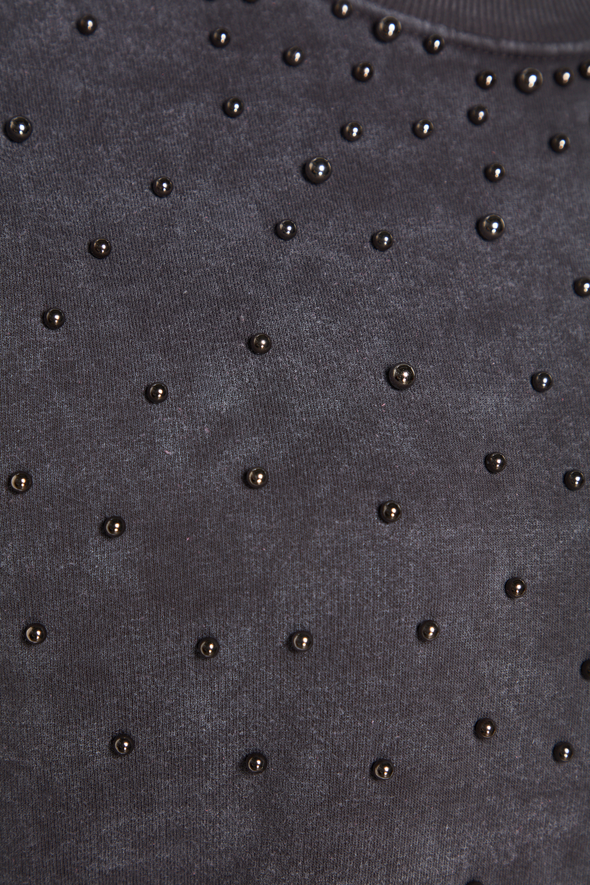 Trendyolmilla  Antrasit Eskitme/Soluk Efektli Kalın İçi Polarlı İnci Detaylı Regular Örme Sweatshirt TWOAW24SW00152 - Görsel 9