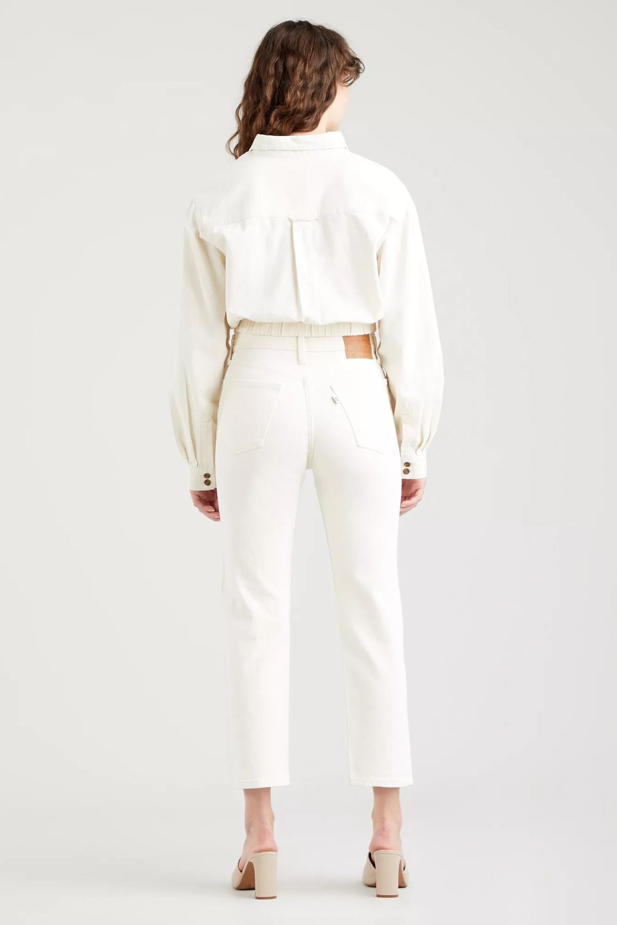 Levis 501 crop white outlet